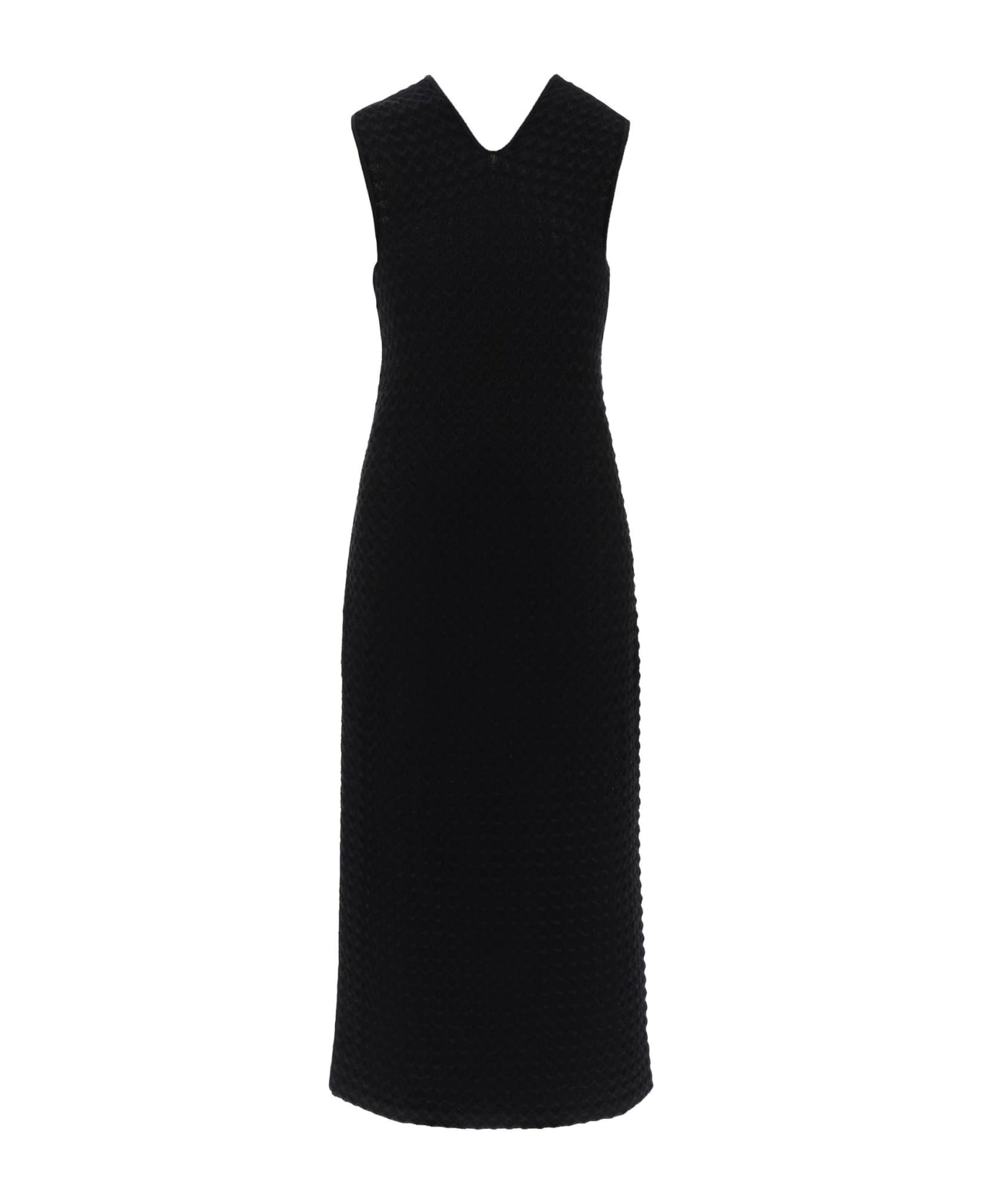 Jil Sander Midi Dress In Openwork Knit - BLACK (Black) ワンピース＆ドレス