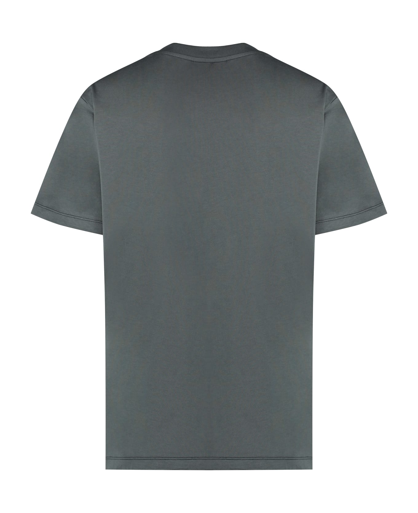 Ganni Printed Cotton T-shirt - grey