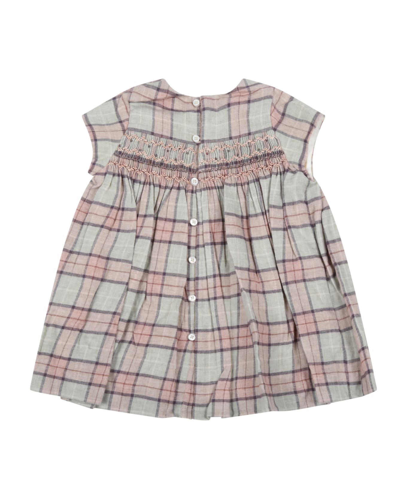 Bonpoint Multicolor Dress For Baby Girl With Embroidery - Multicolor