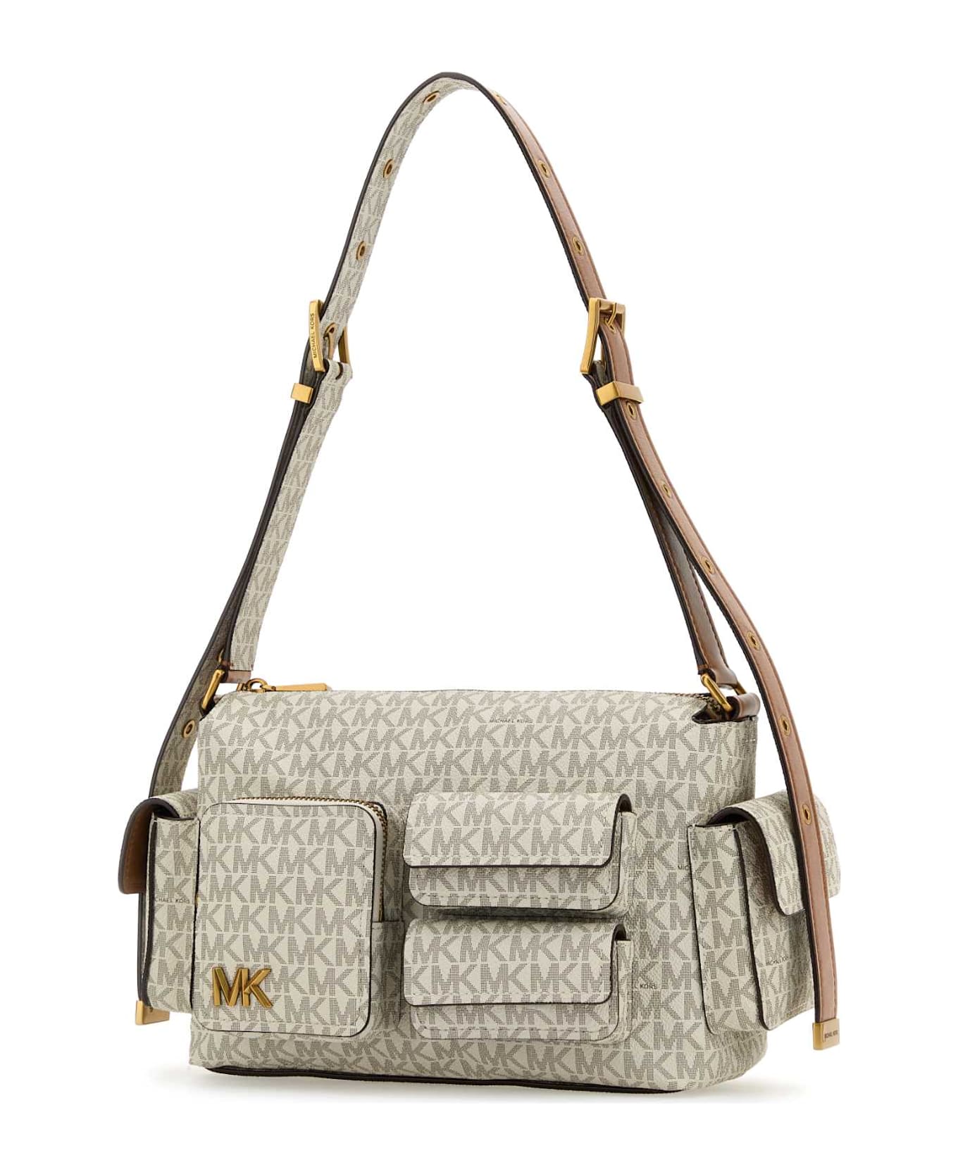 Michael Kors Printed Canvas Dakota Crossbody Bag - VANILLAACRN