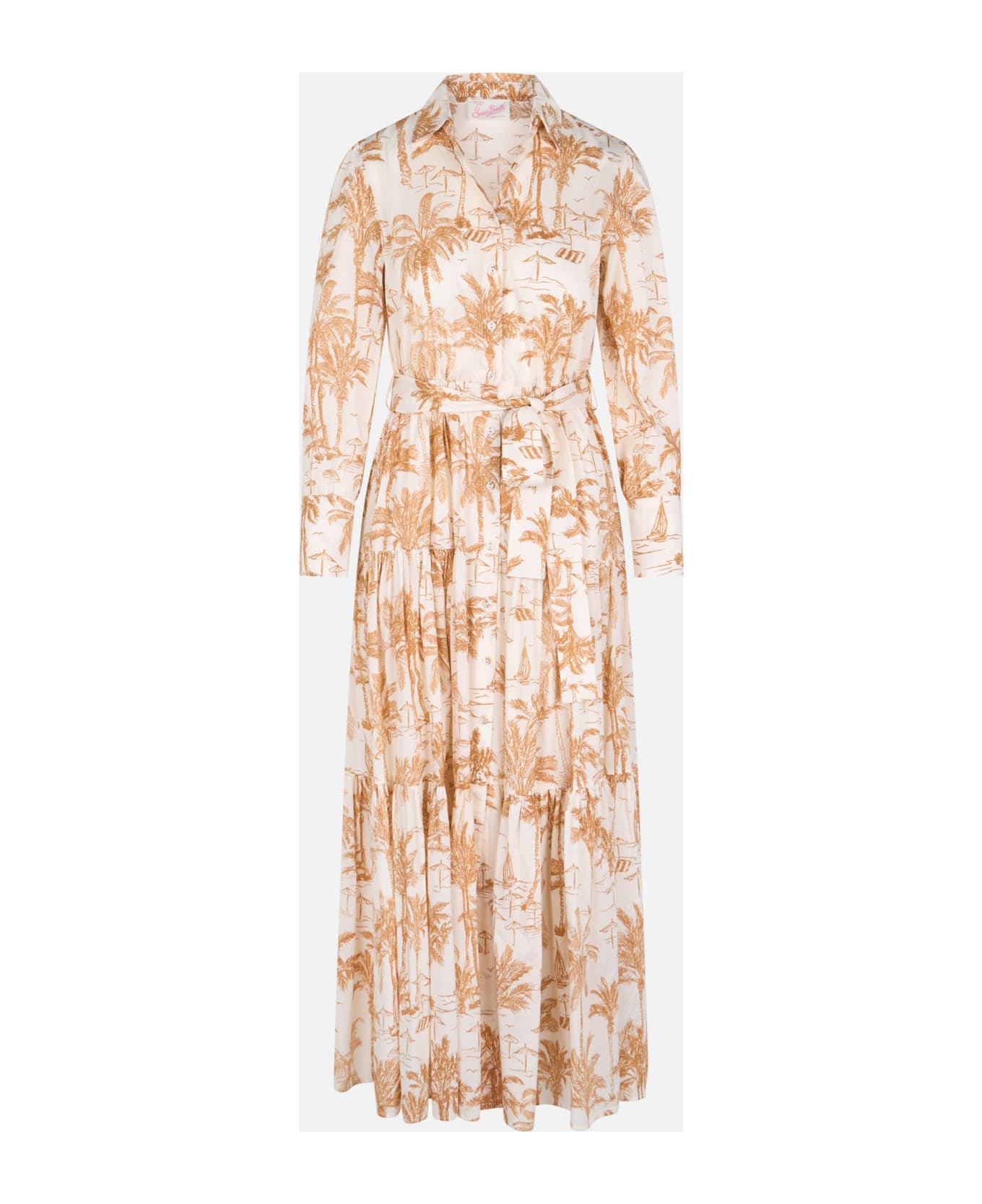 MC2 Saint Barth Woman Toile De Jouy Cotton Dress Jensen - WHITE