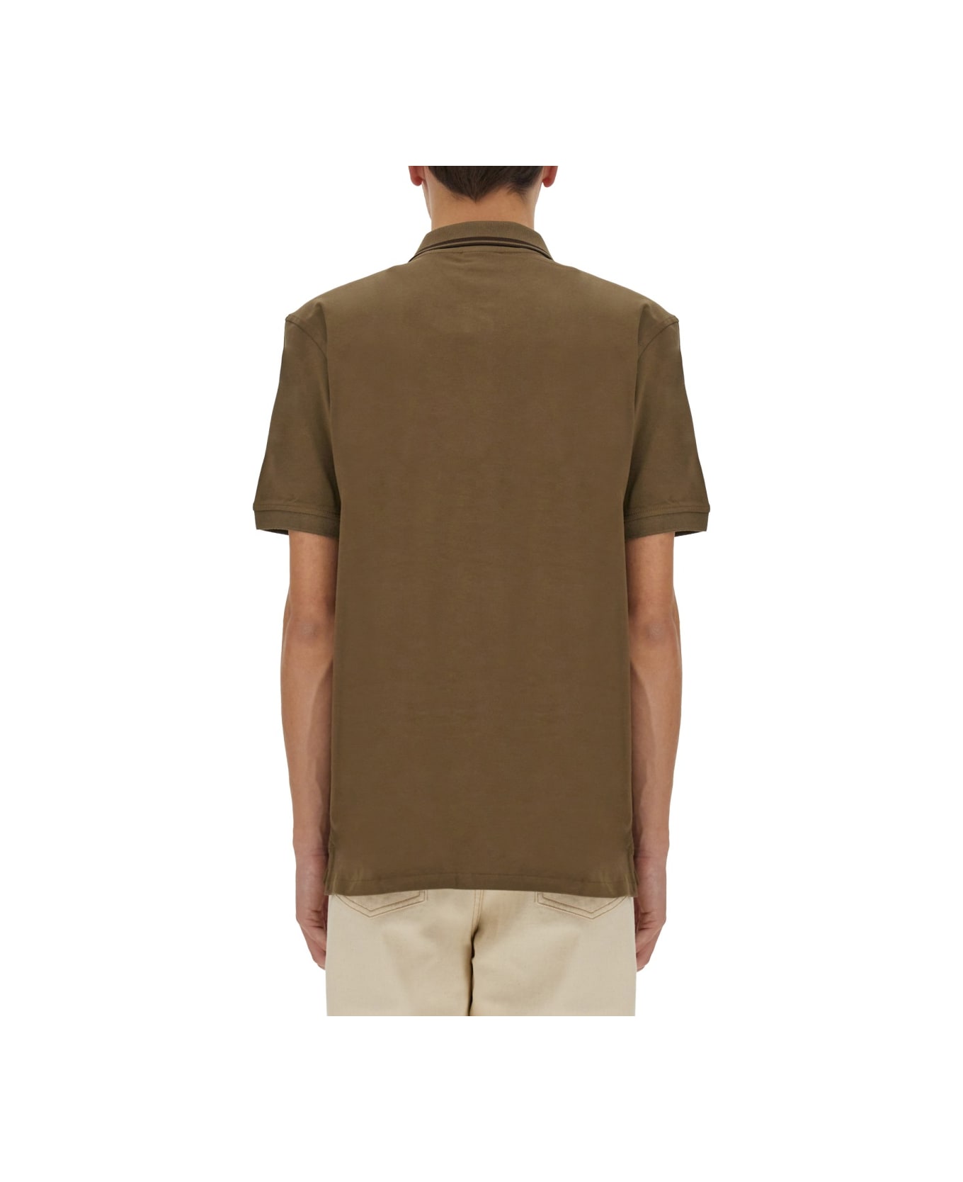 PS by Paul Smith Cotton Pique Polo - MILITARY GREEN