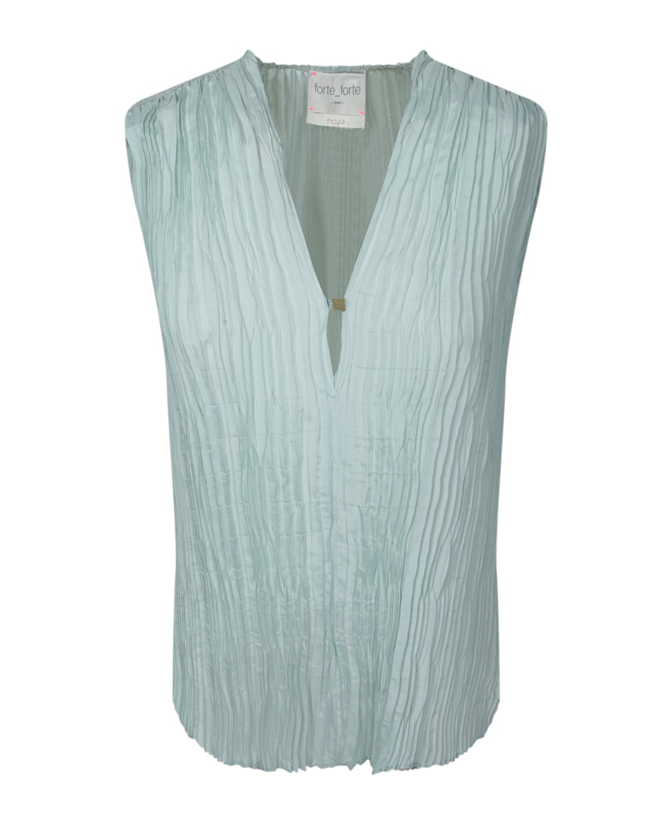 Forte_Forte Ecoviscose Pliss' Top - WHITE