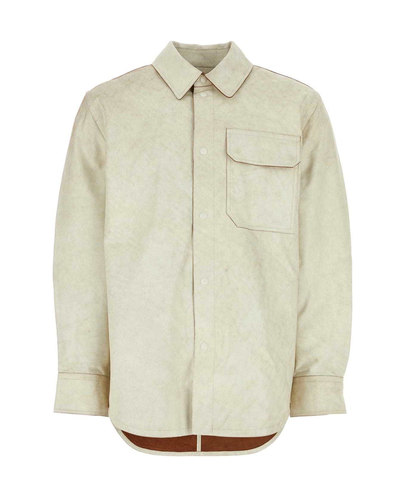 Helmut Lang Chalk Leather Shirt - White
