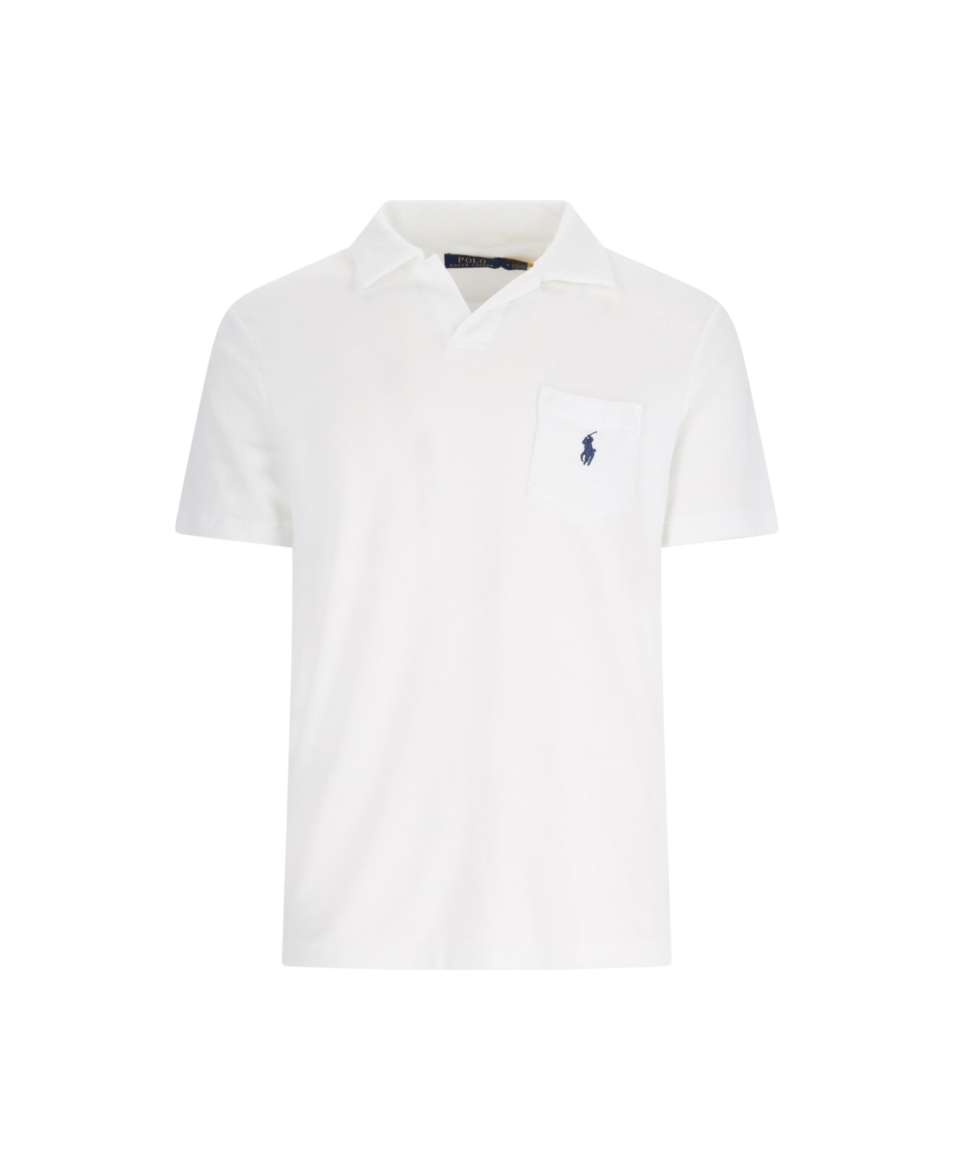 Polo Ralph Lauren Towelling Polo Shirt - White