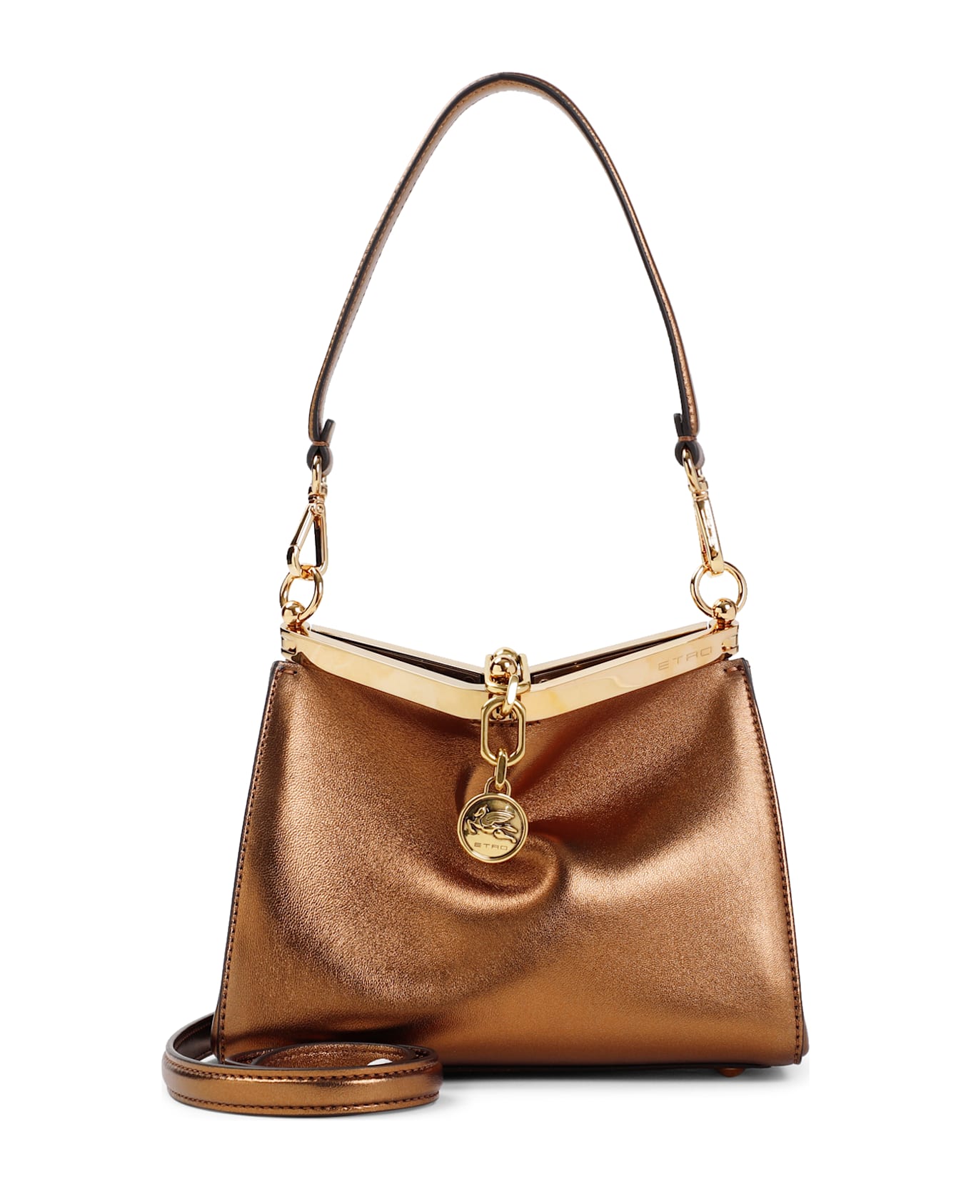 Etro Small Vela Leather Bag - Bronzo