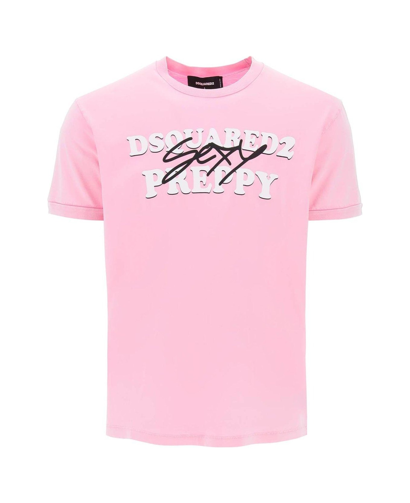 Dsquared2 Logo-printed Crewneck T-shirt - LILAC (Pink)