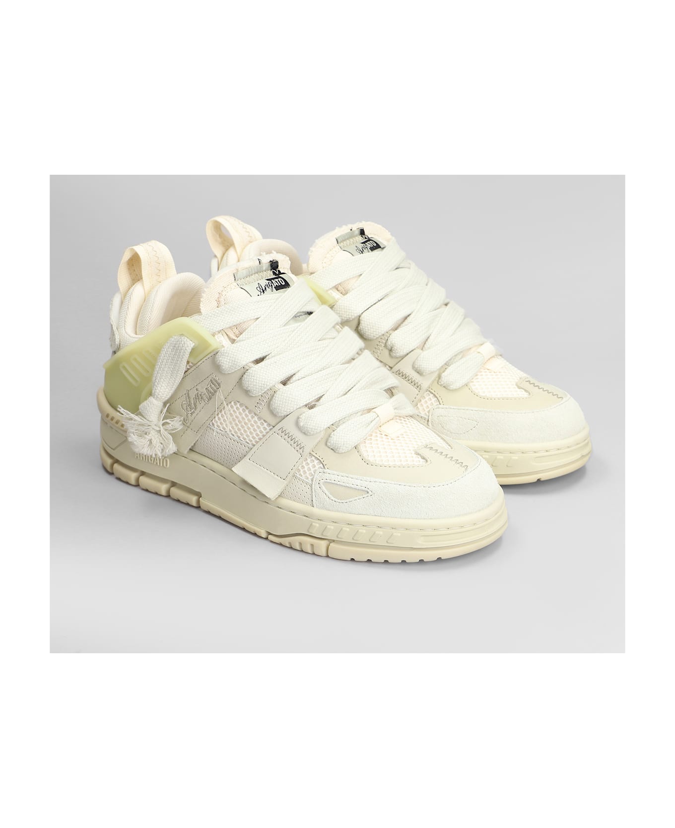 Axel Arigato Area Patchwork Sneakers In Beige Suede And Fabric - NEUTRALS スニーカー