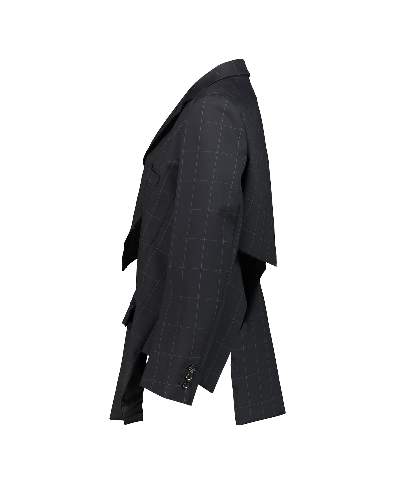 Comme des Garçons Deconstructed Wool Jacket - Black