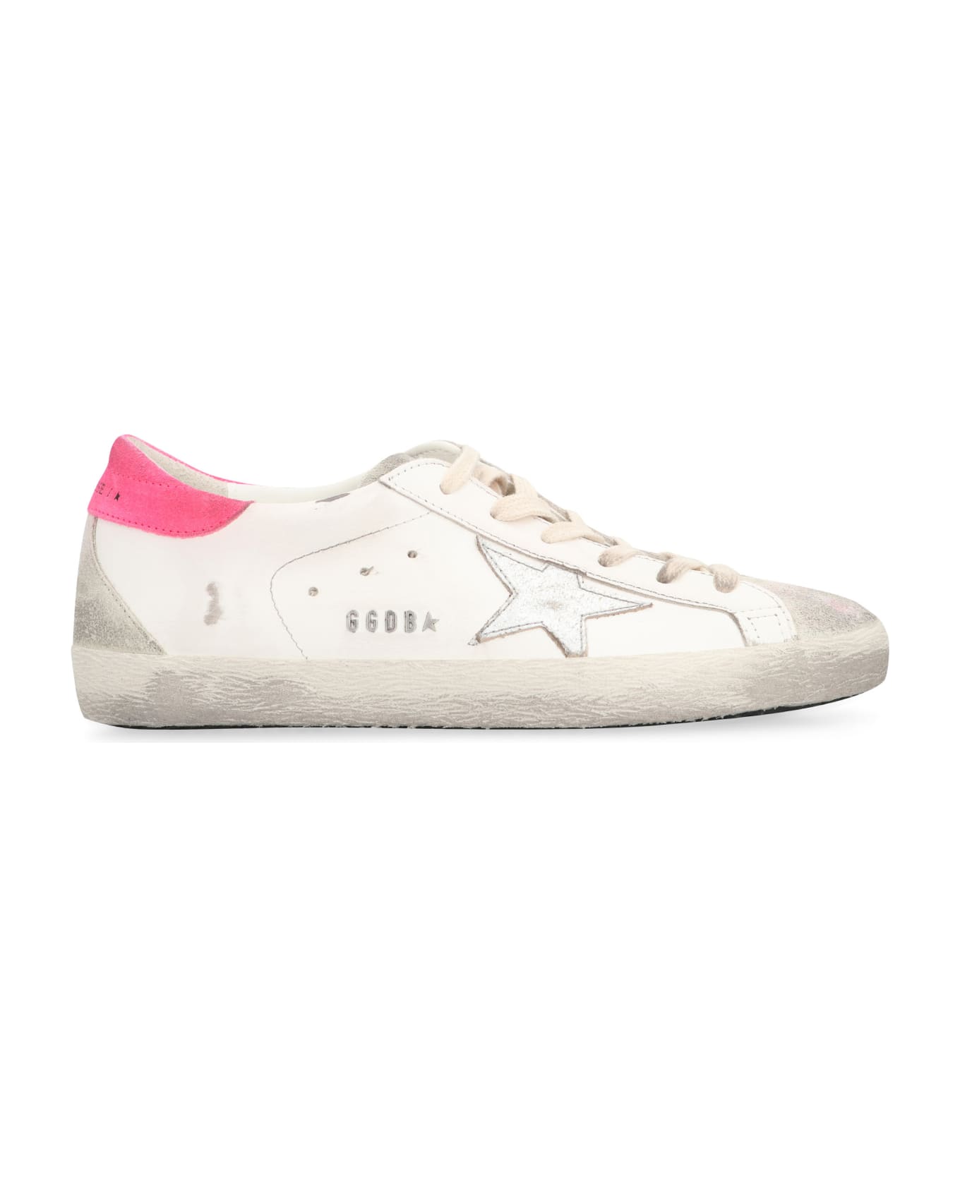 Golden Goose Super-star Leather Low-top Sneakers - White/ice/silver/lobster fluo