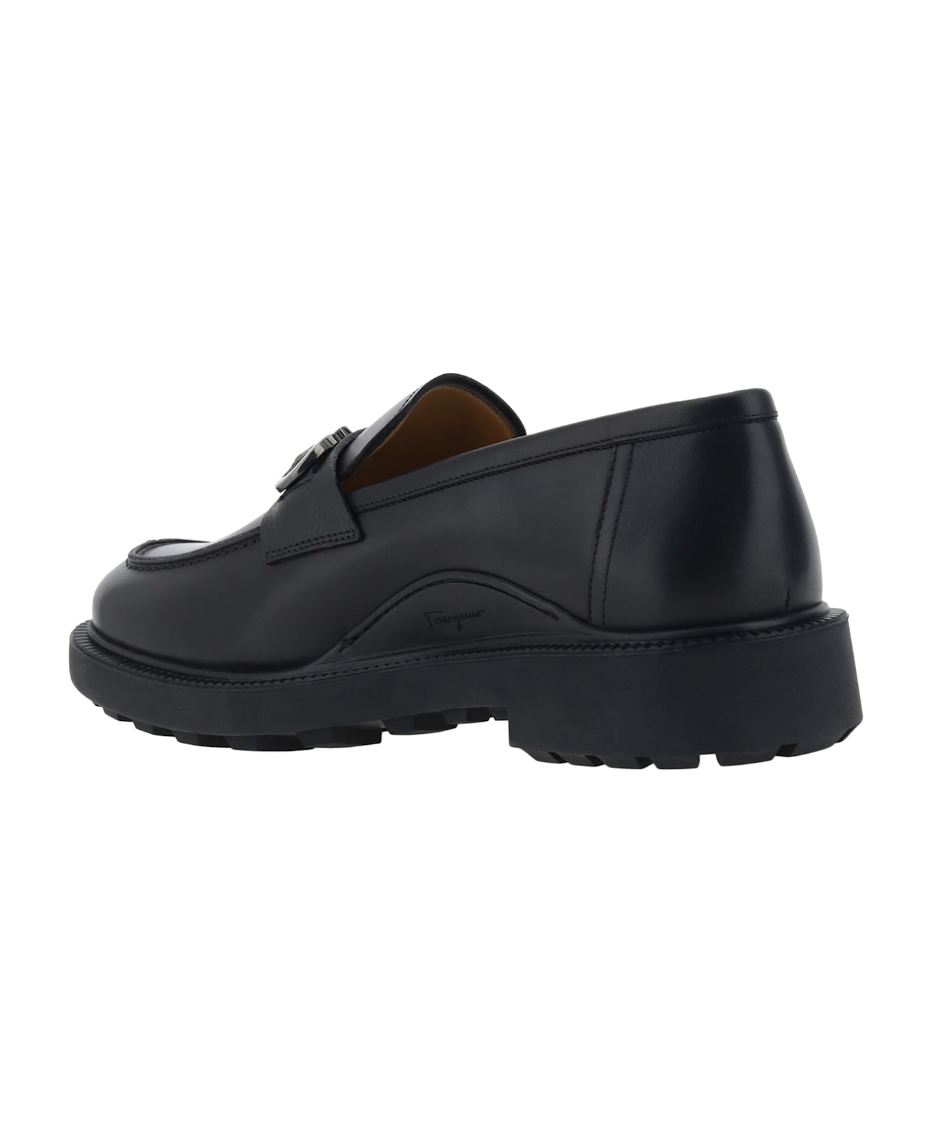 Ferragamo Galles Ornament Loafers - Black