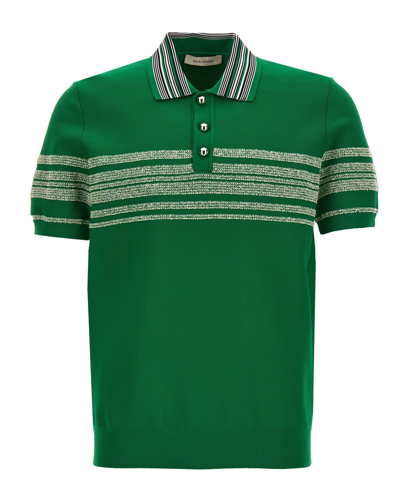 Wales Bonner 'dawn' Polo Shirt - Green