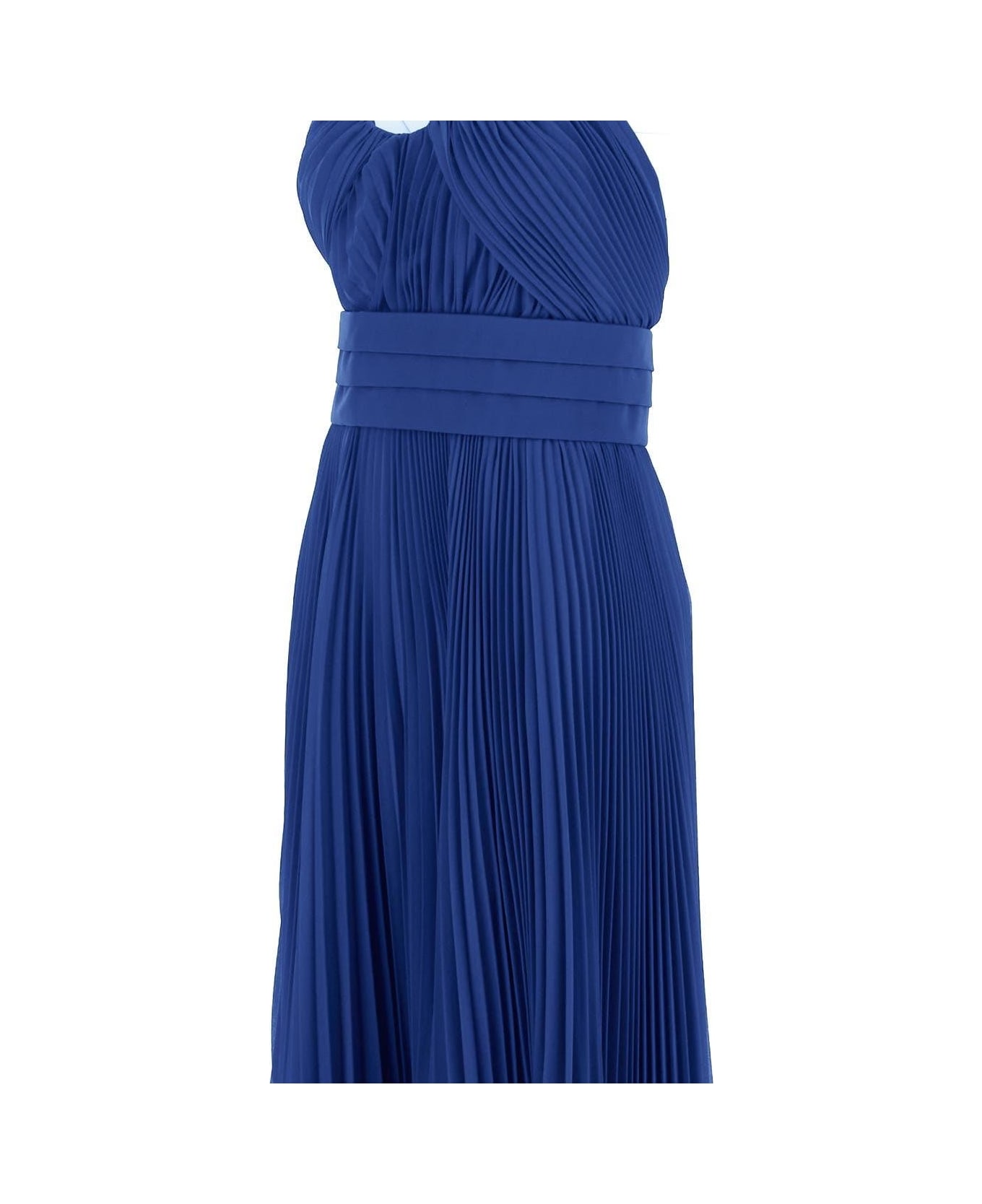 Max Mara Pianoforte Plisse Midi Dress - BLUE ワンピース＆ドレス