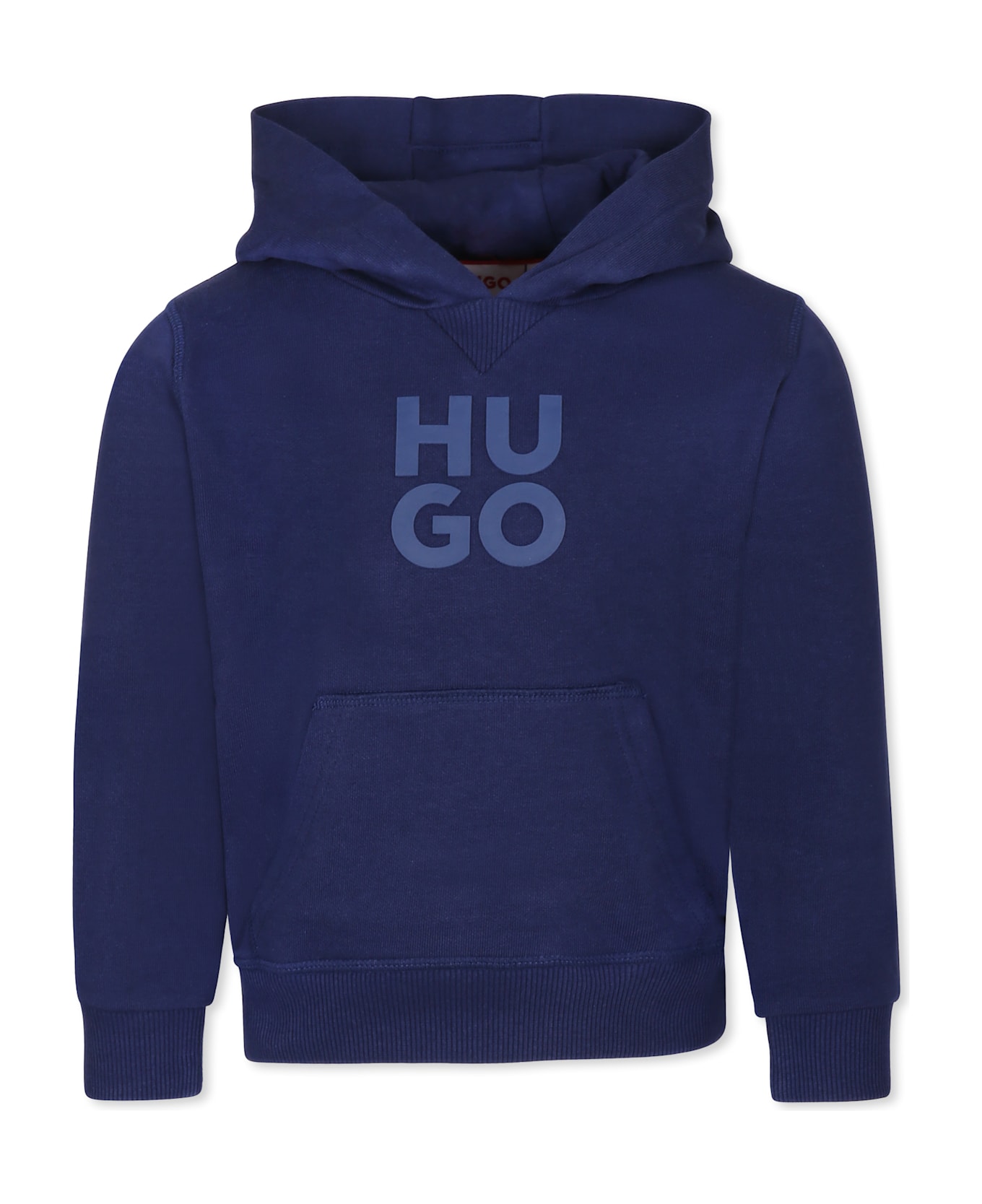 Hugo Boss Blue Sweatshirt For Boy With Logo - Blue