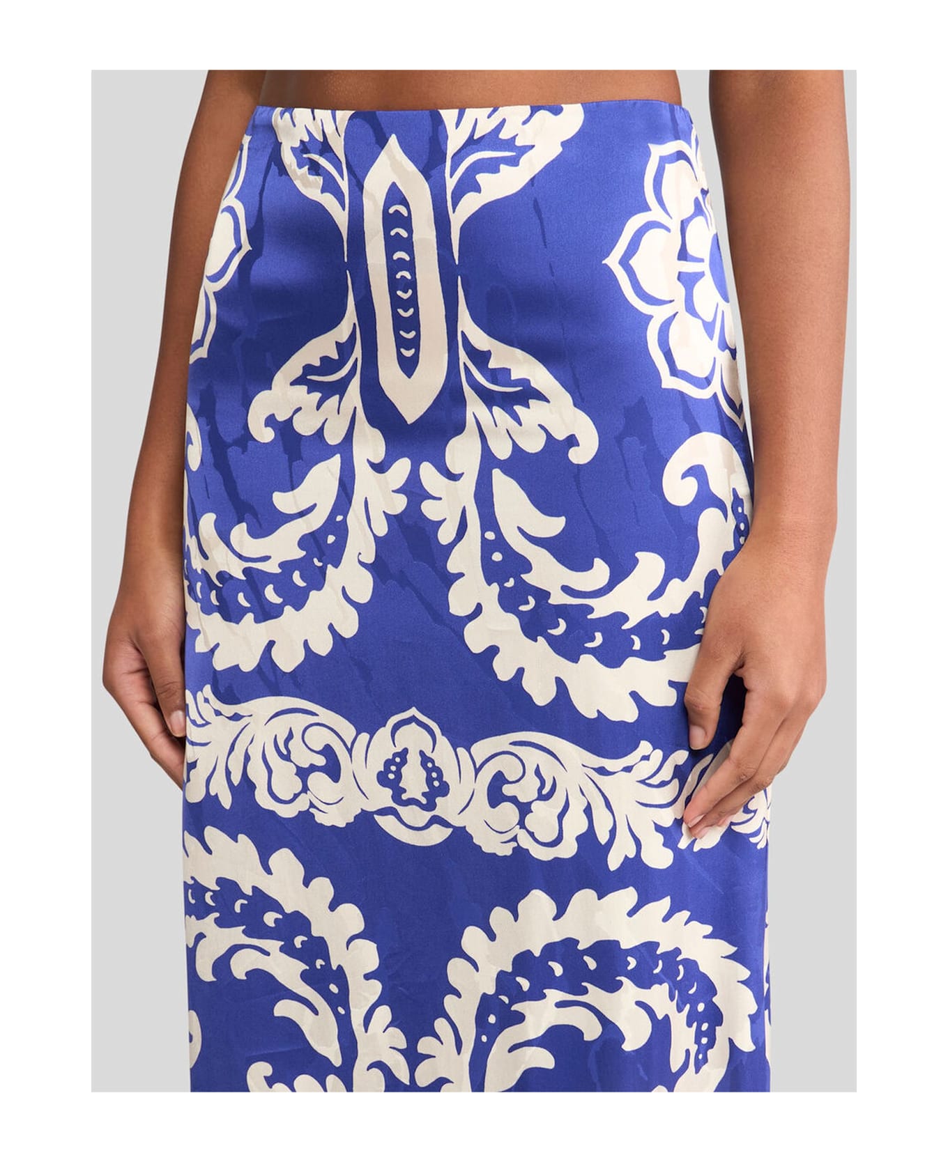 Etro Asymmetrical Long Skirt - Blue