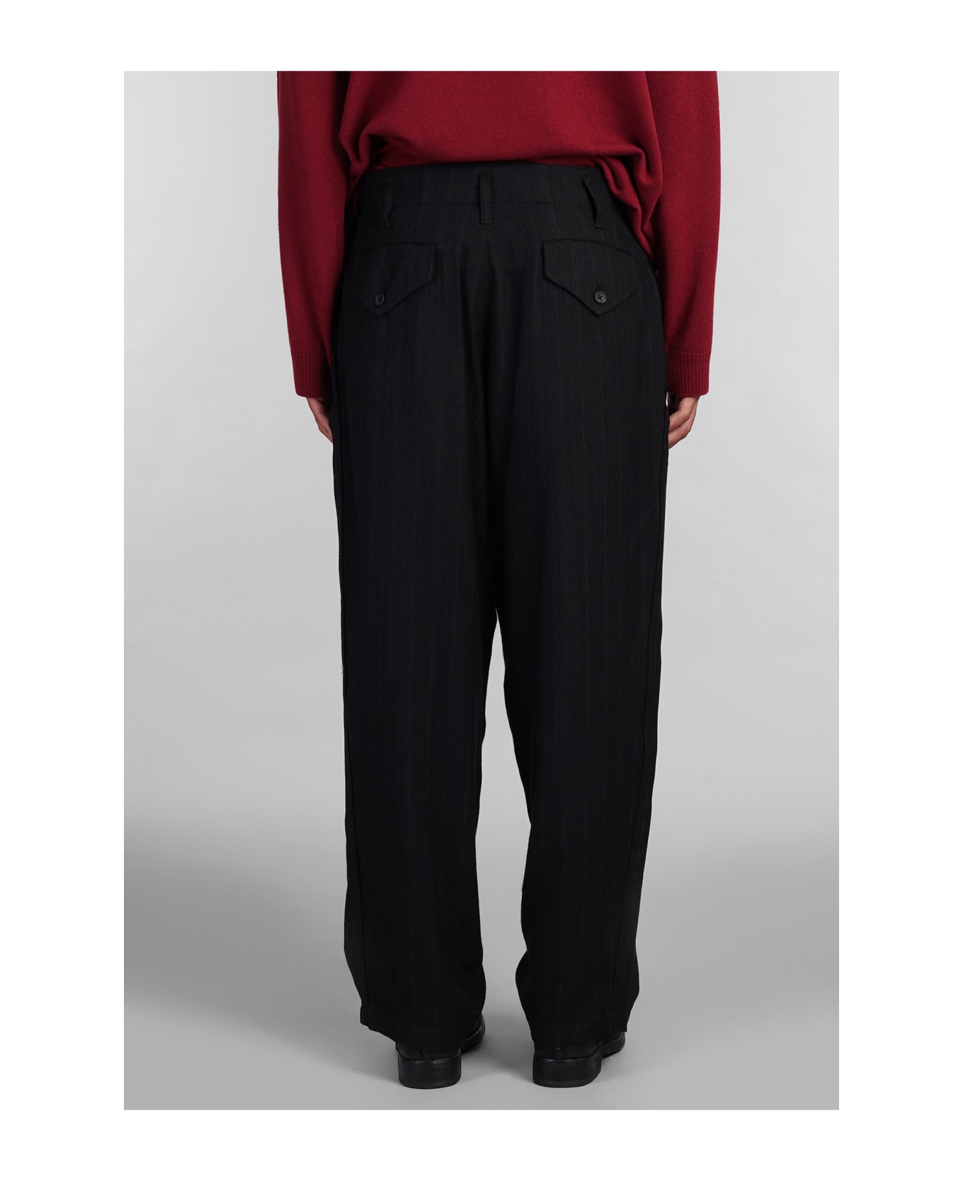 Yohji Yamamoto Pants In Black Rayon - black