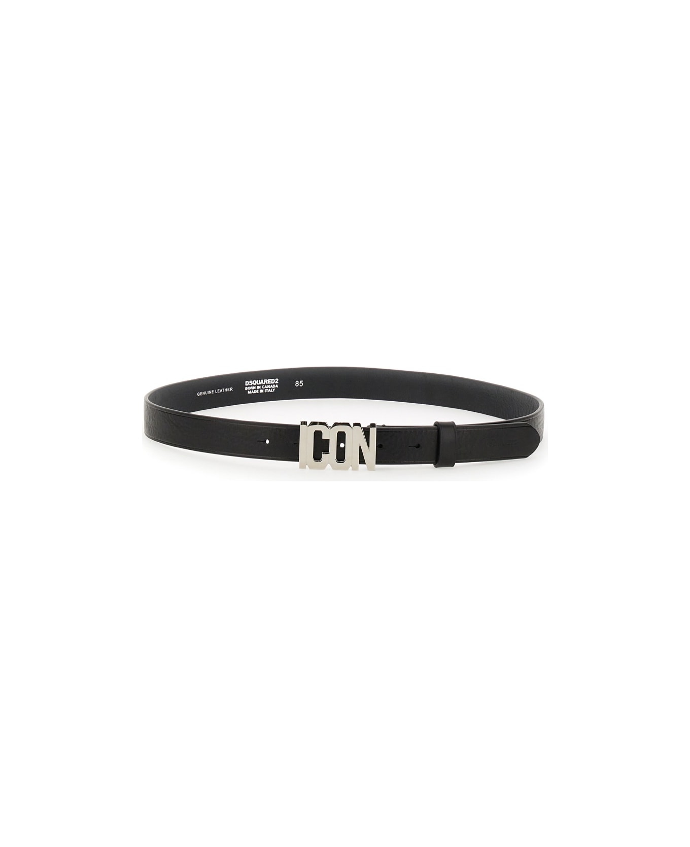 Dsquared2 Leather Belt - BLACK