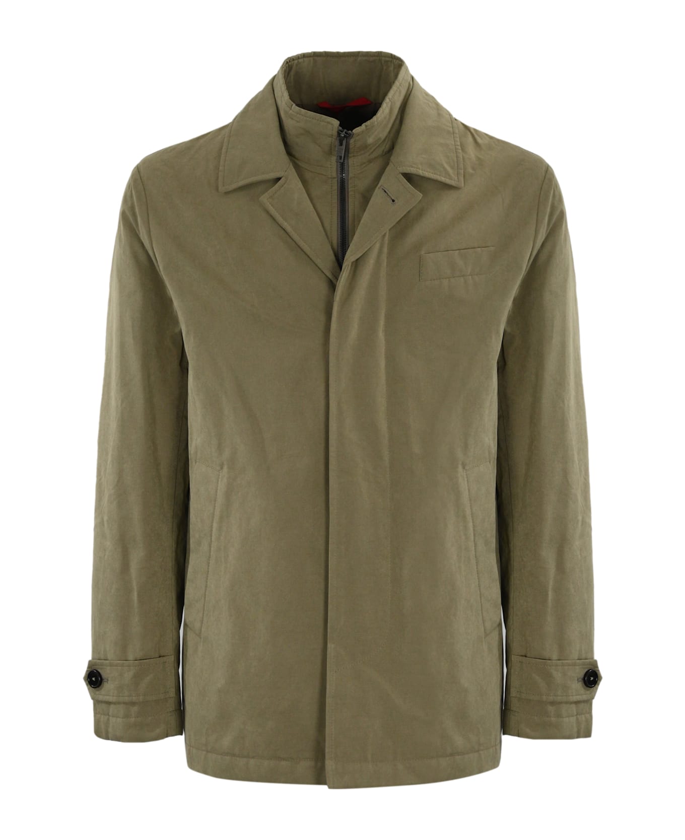 Fay Padded Morning Coat - Verde