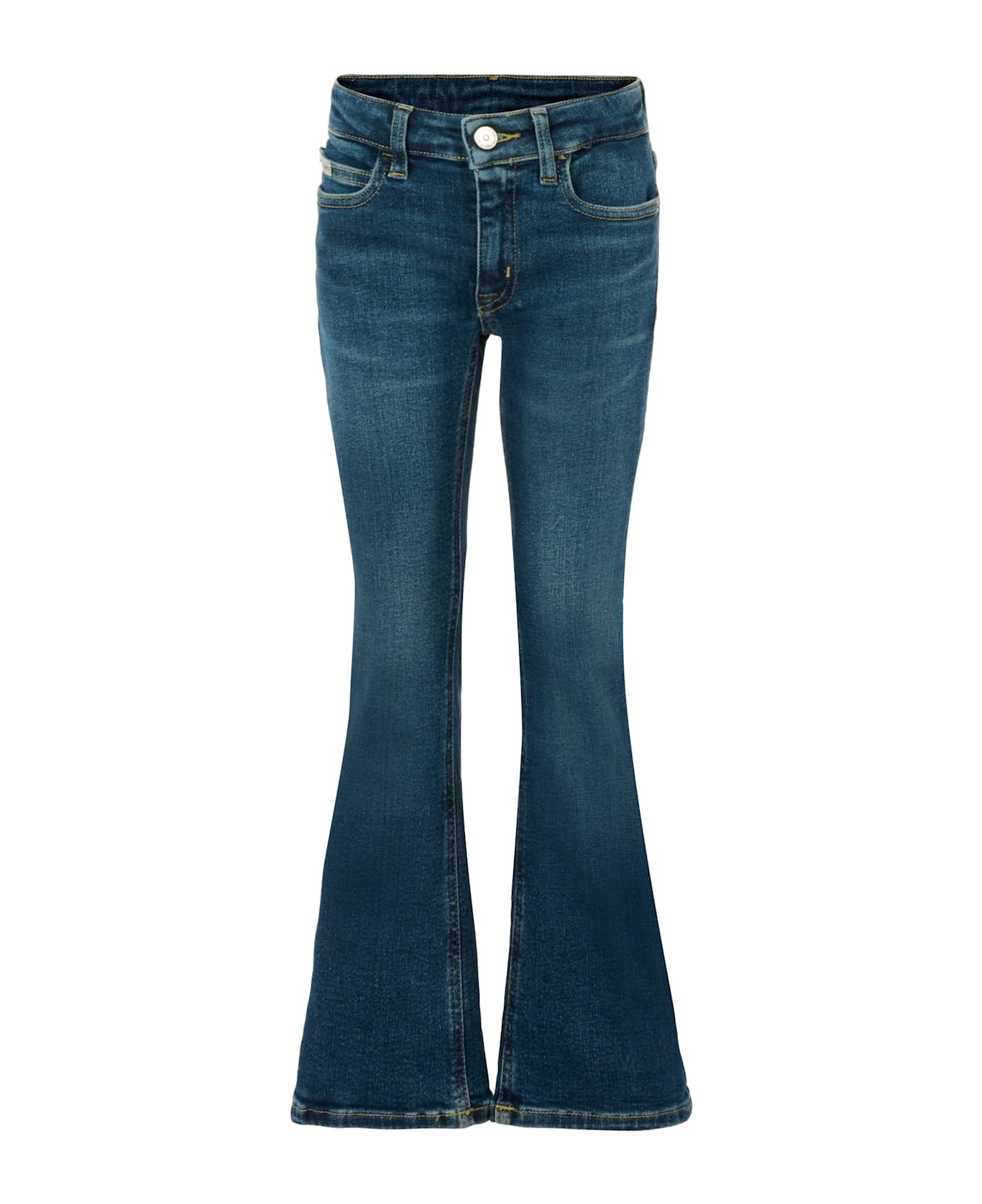 Calvin Klein Denim Jeans For Girl With Logo - Denim