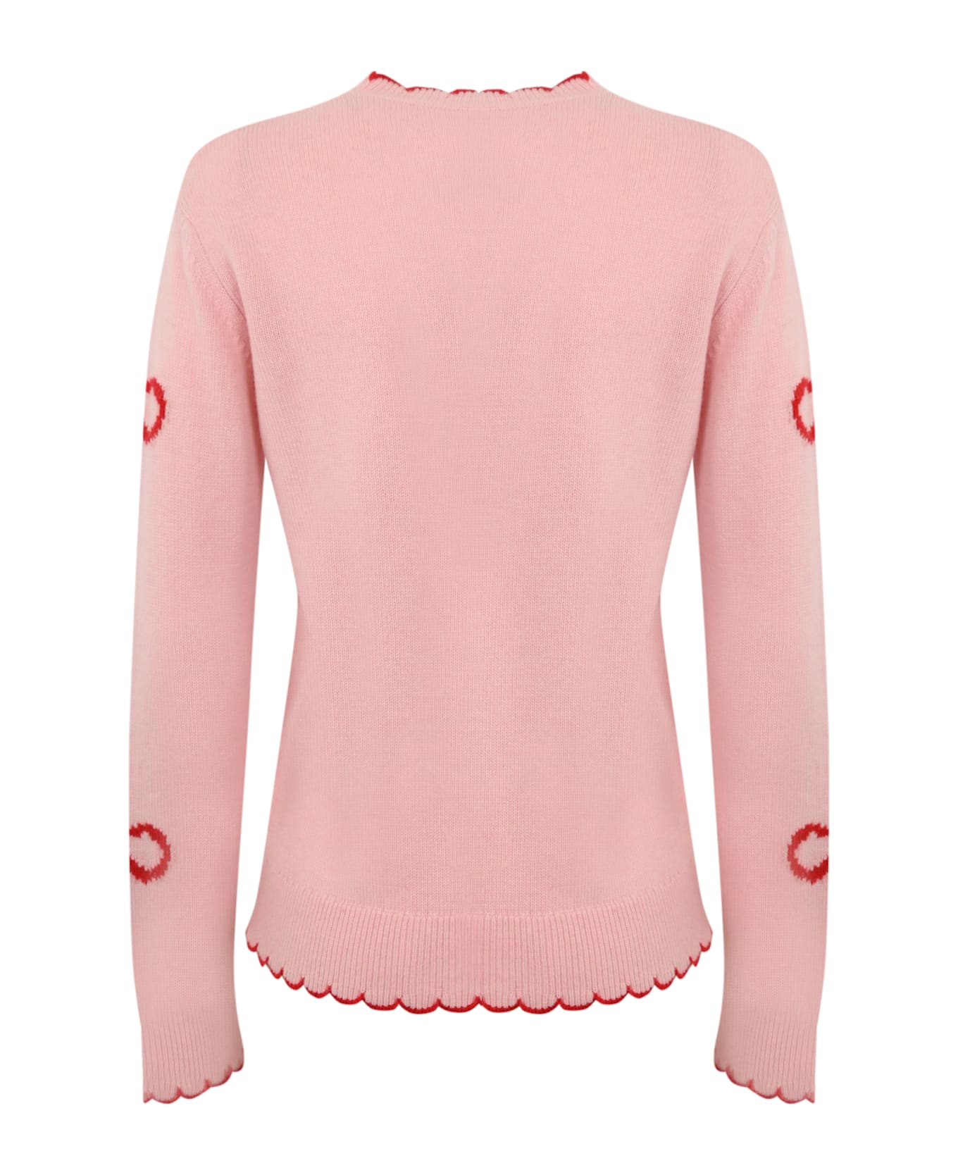 MC2 Saint Barth "new Queen" Sweater With Writing In Wool Blend - Rosa