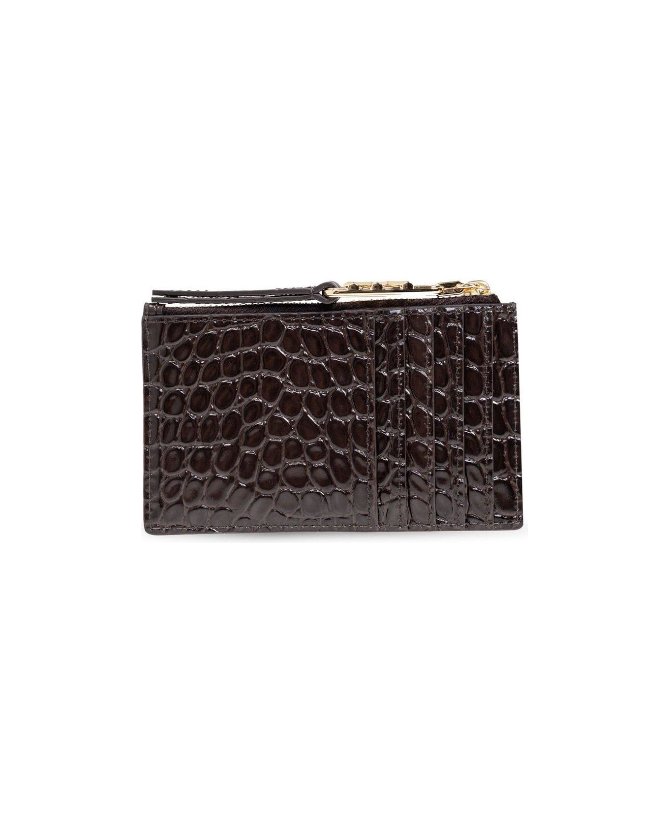 Michael Kors Empire Small Embossed Card Case - Brown