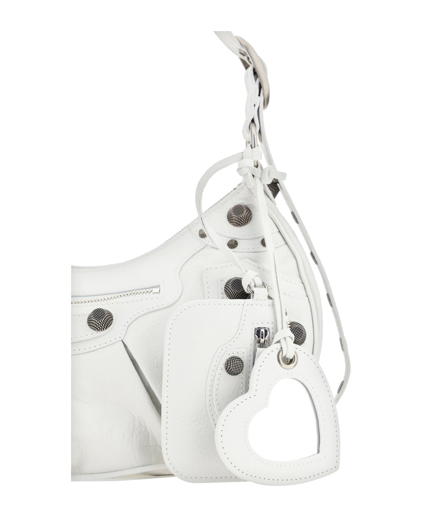 Balenciaga Le Cagole Leather Shoulder Bag - Optic White