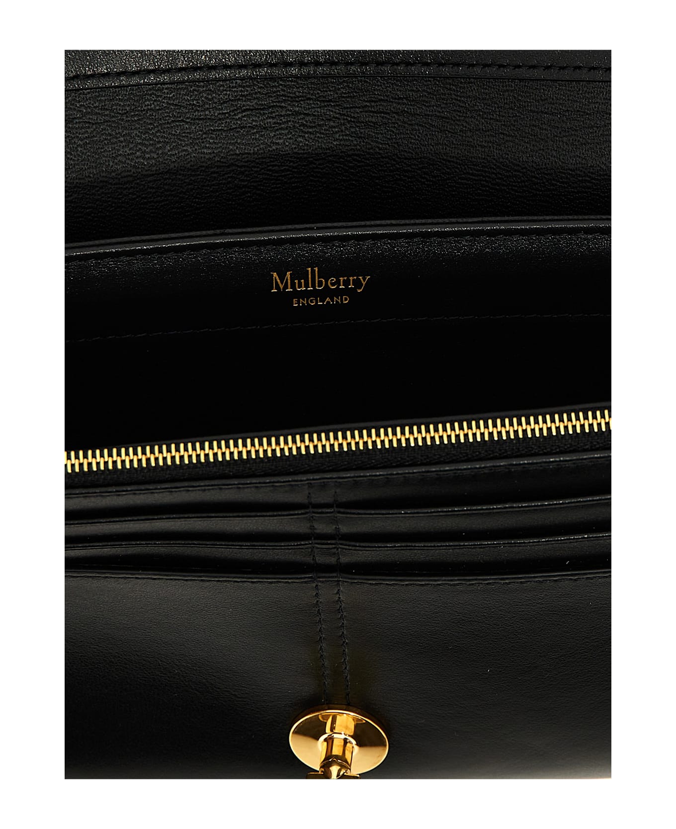 Mulberry Wallet On Chain 
wool - Black