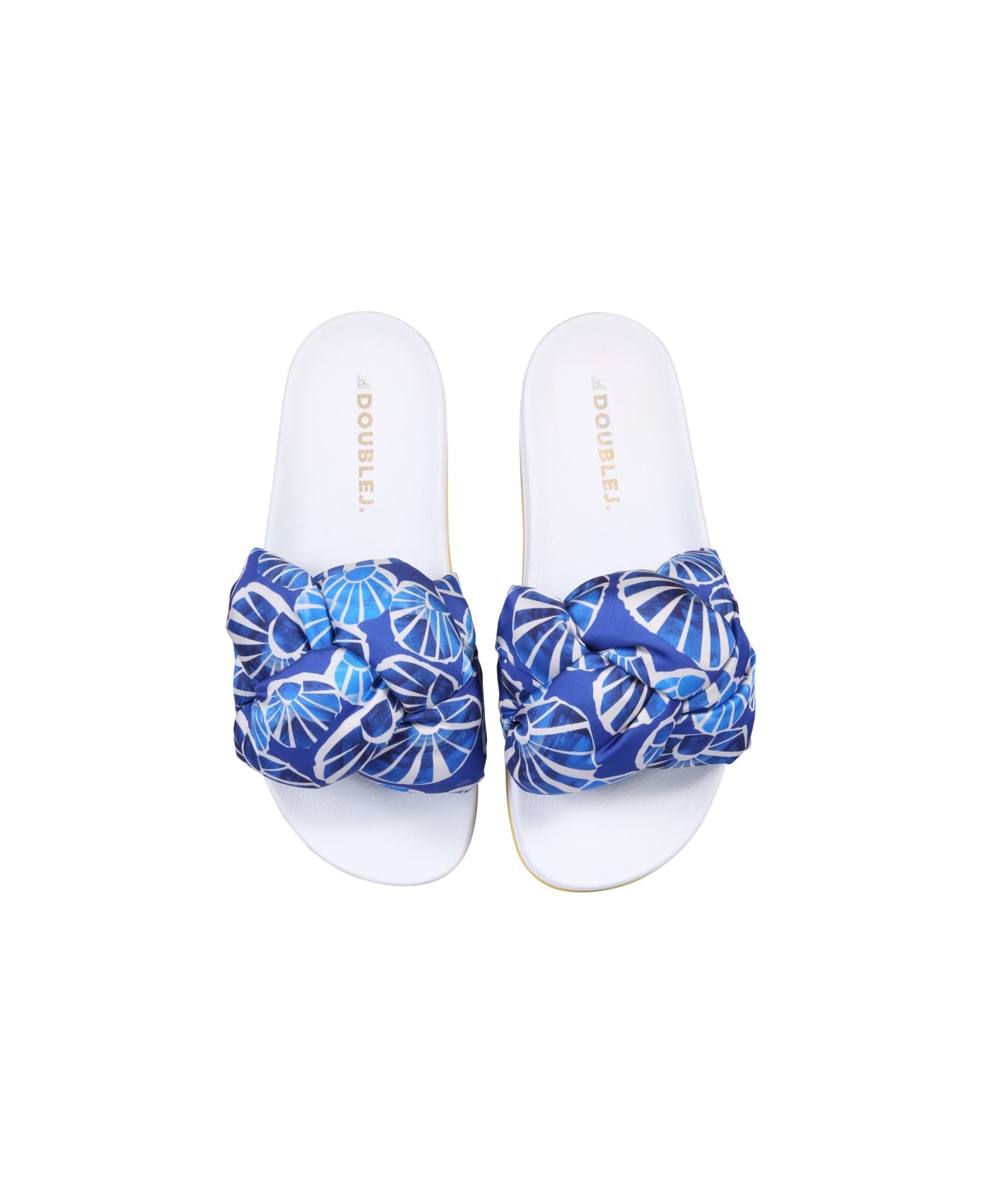 La DoubleJ Braid Slide Sandals - BLUE サンダル