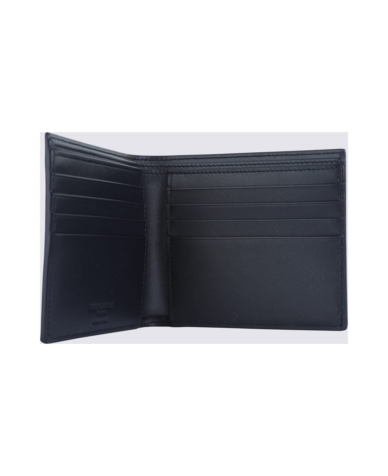 Saint Laurent Dark Blue Leather Wallet - Blue