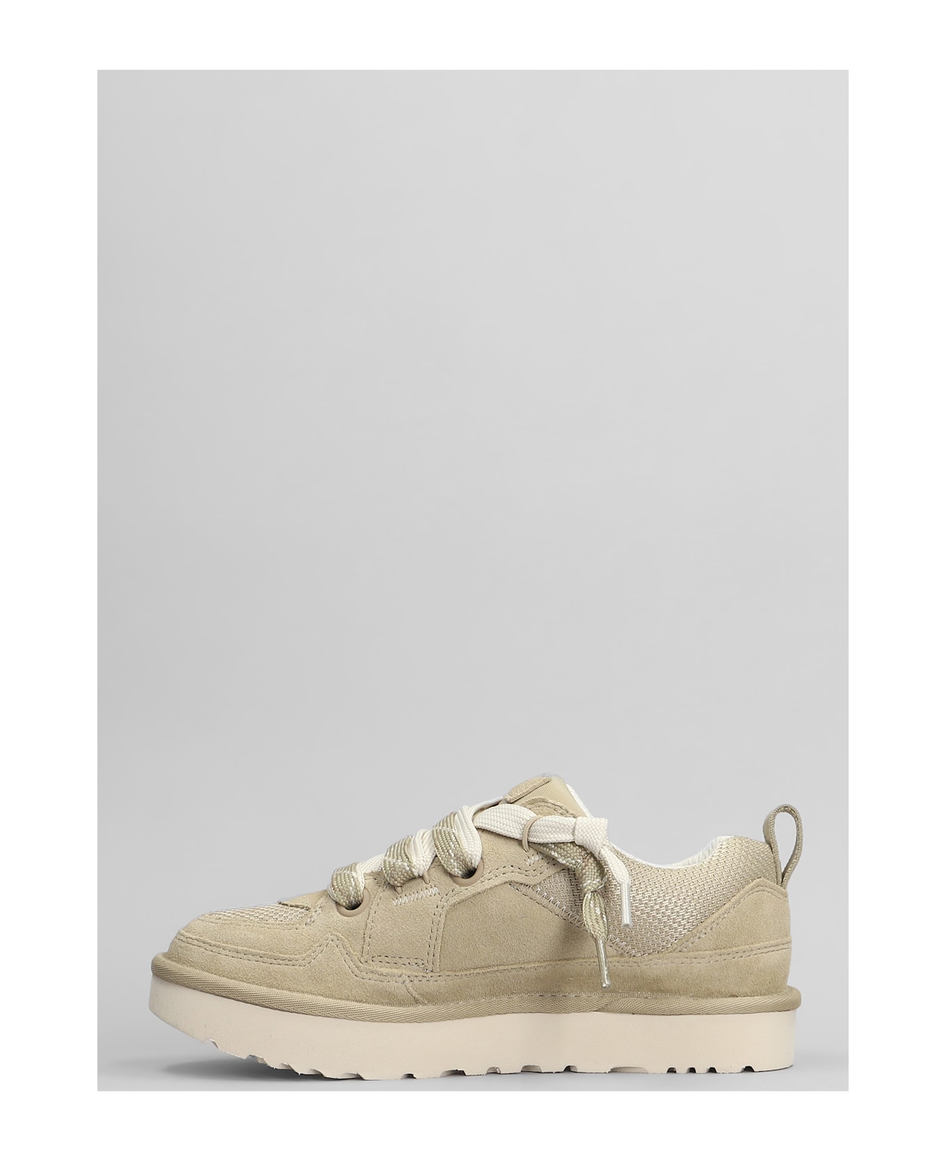 UGG Lo Lowmel Slipper-mule In Beige Suede And Fabric - beige