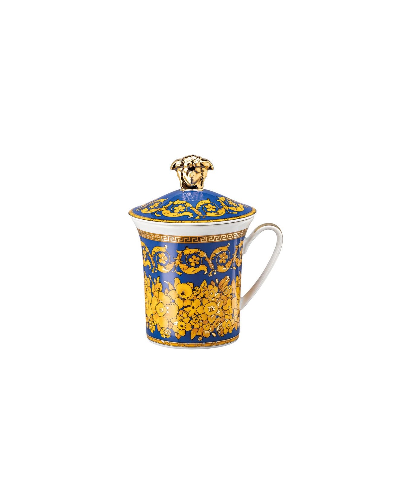 Versace Mug Con Coperchio Floralia Blue - Multicolor