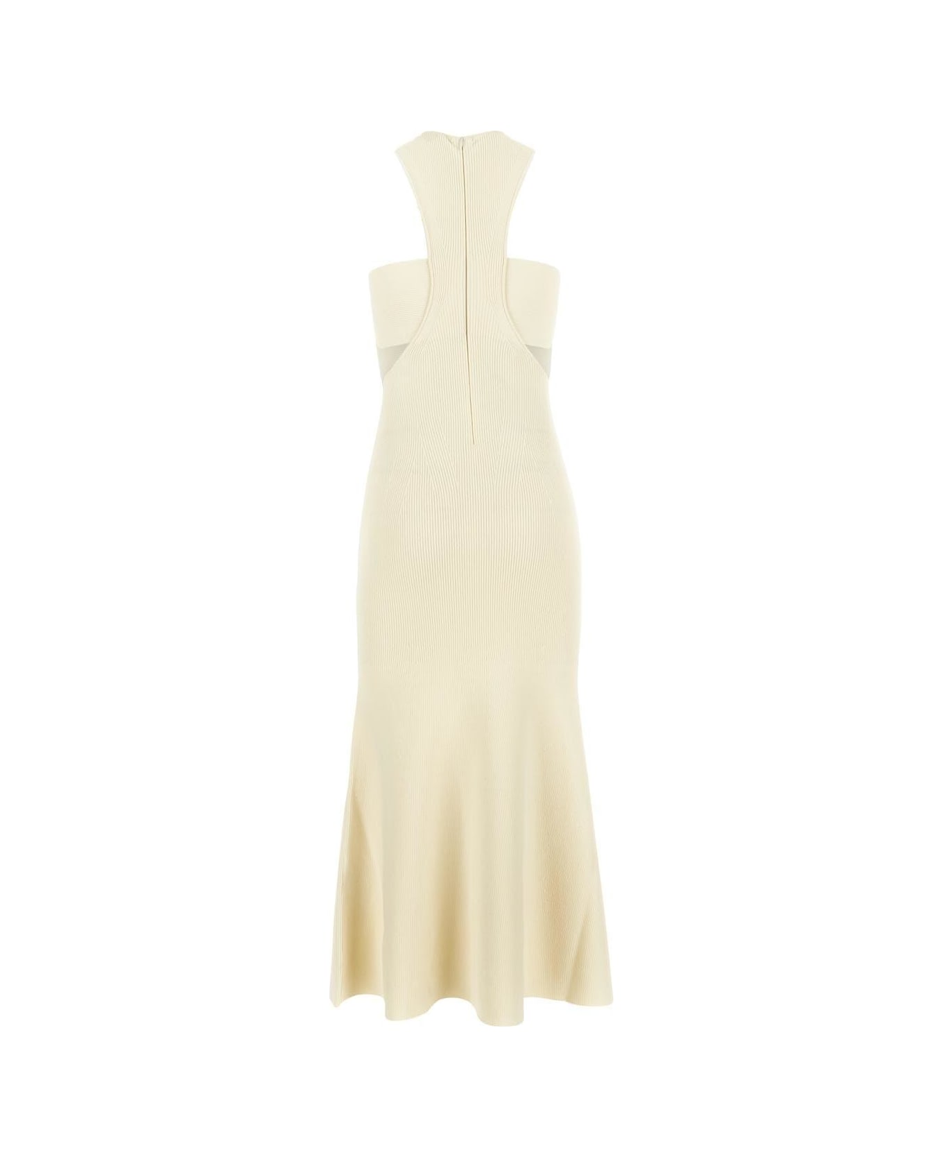 Alexander McQueen Ribbed Knit Dress - Bianco