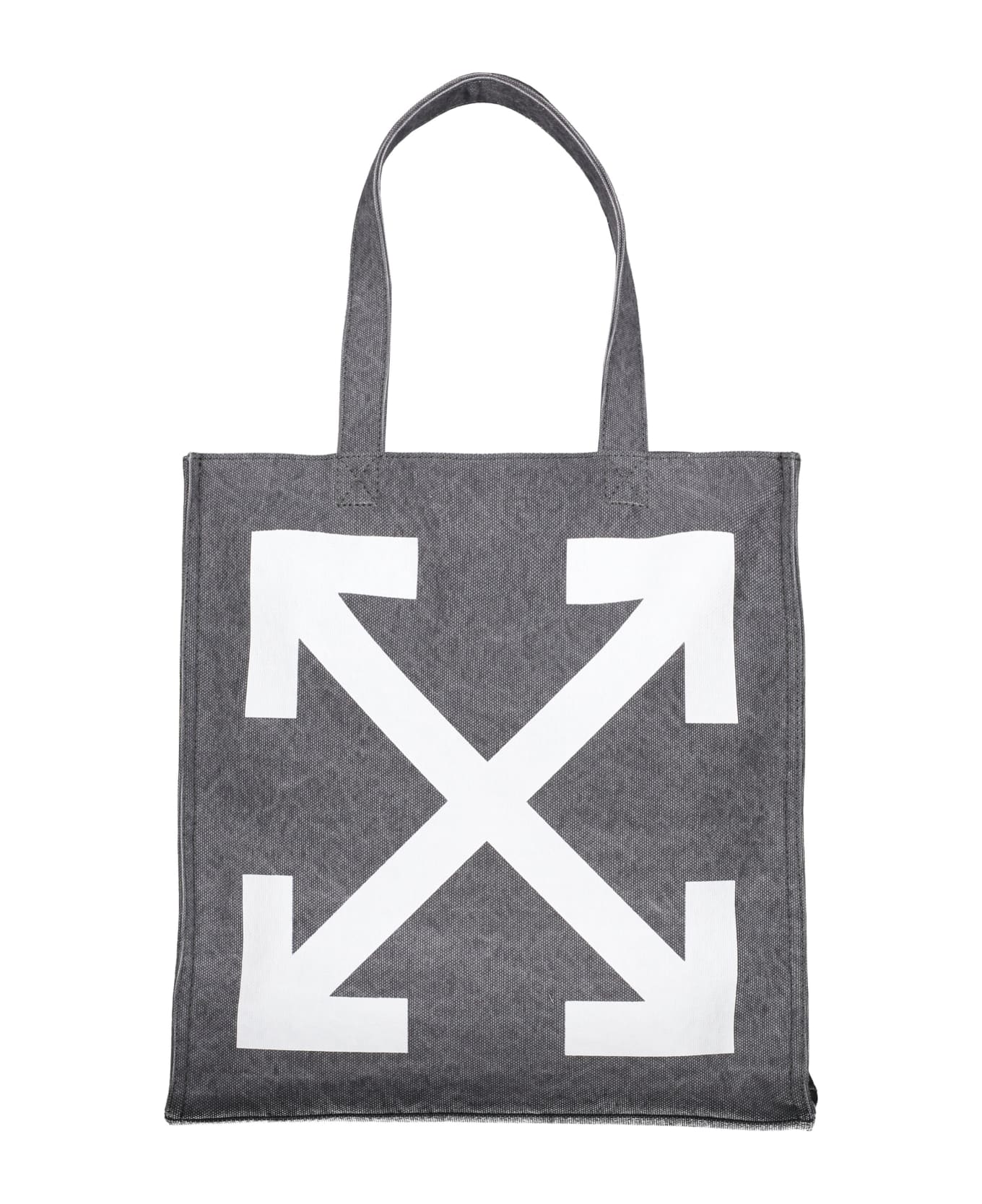 Off-White Logo Detail Tote Bag - grey