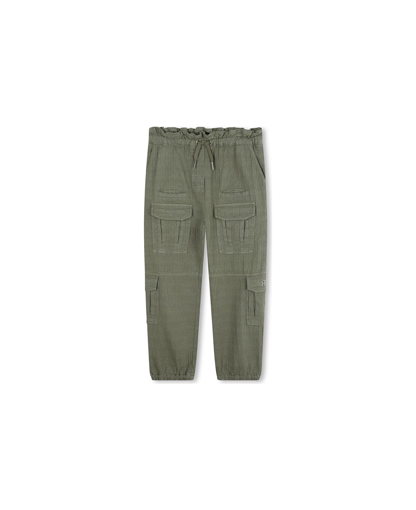 Givenchy Green Cargo Trousers With 4g Jacquard Pattern - Green