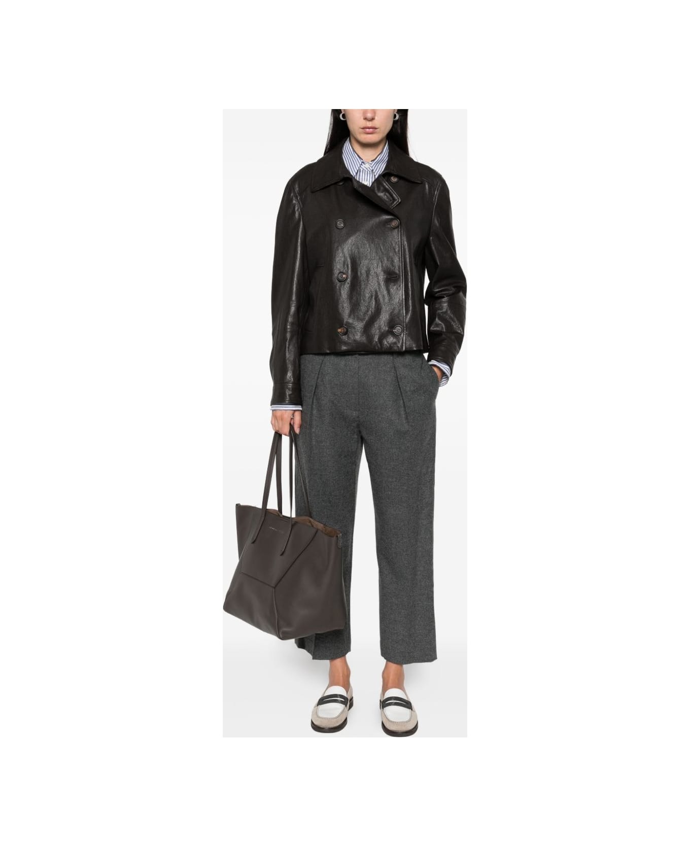 Brunello Cucinelli Pleated Trousers - Grey