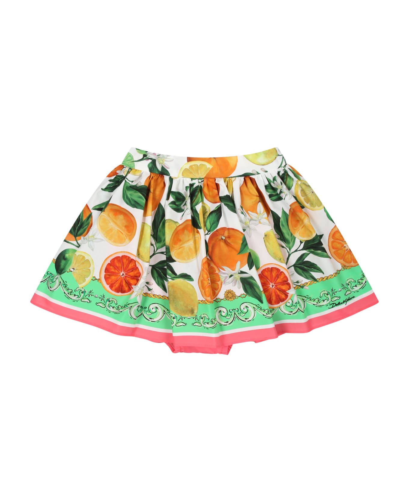 Dolce & Gabbana Elegant Multicolor Skirt For Baby Girl - Multicolor
