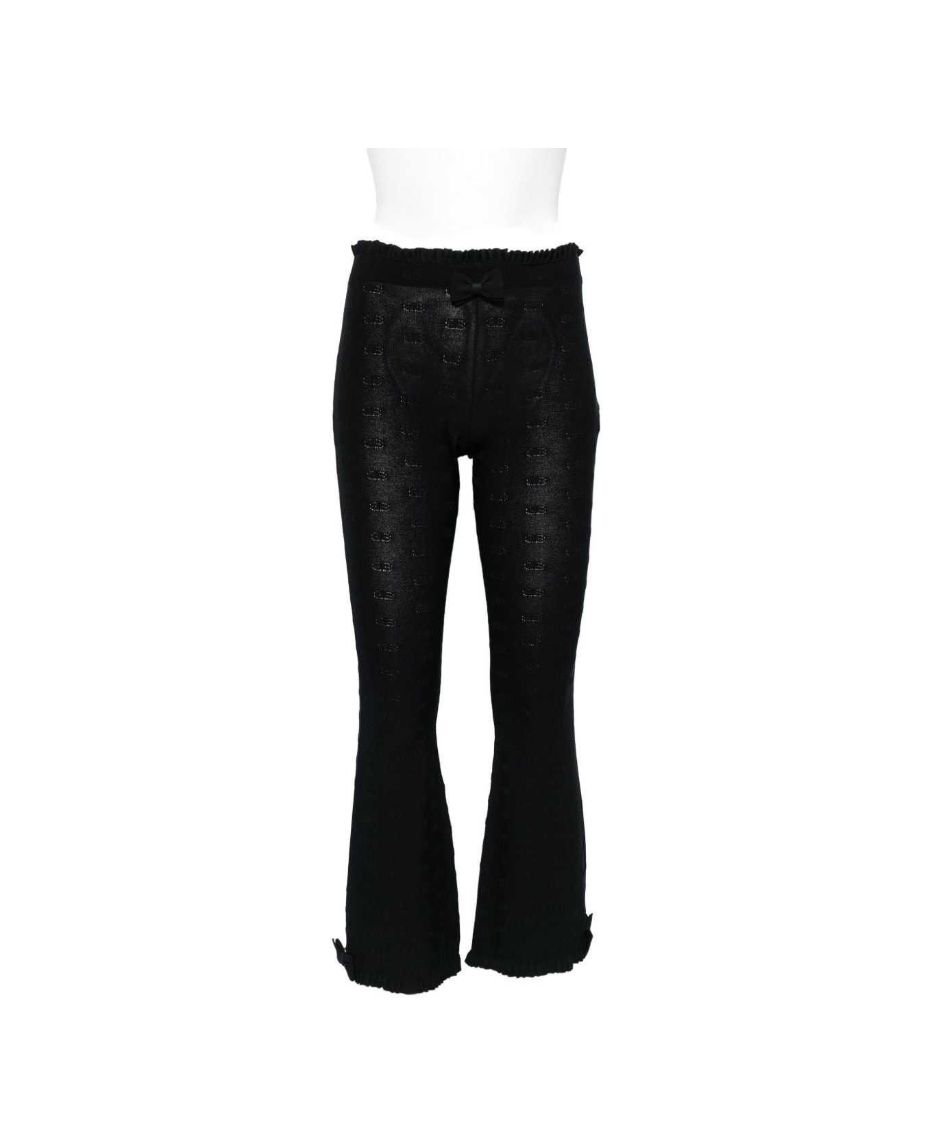 Balenciaga Flared Capri Trousers - Black