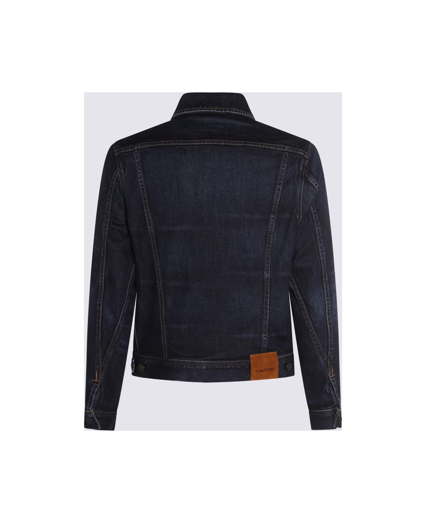 Tom Ford Dark Blue Cotton Denim Jacket - DEEP INDIGO