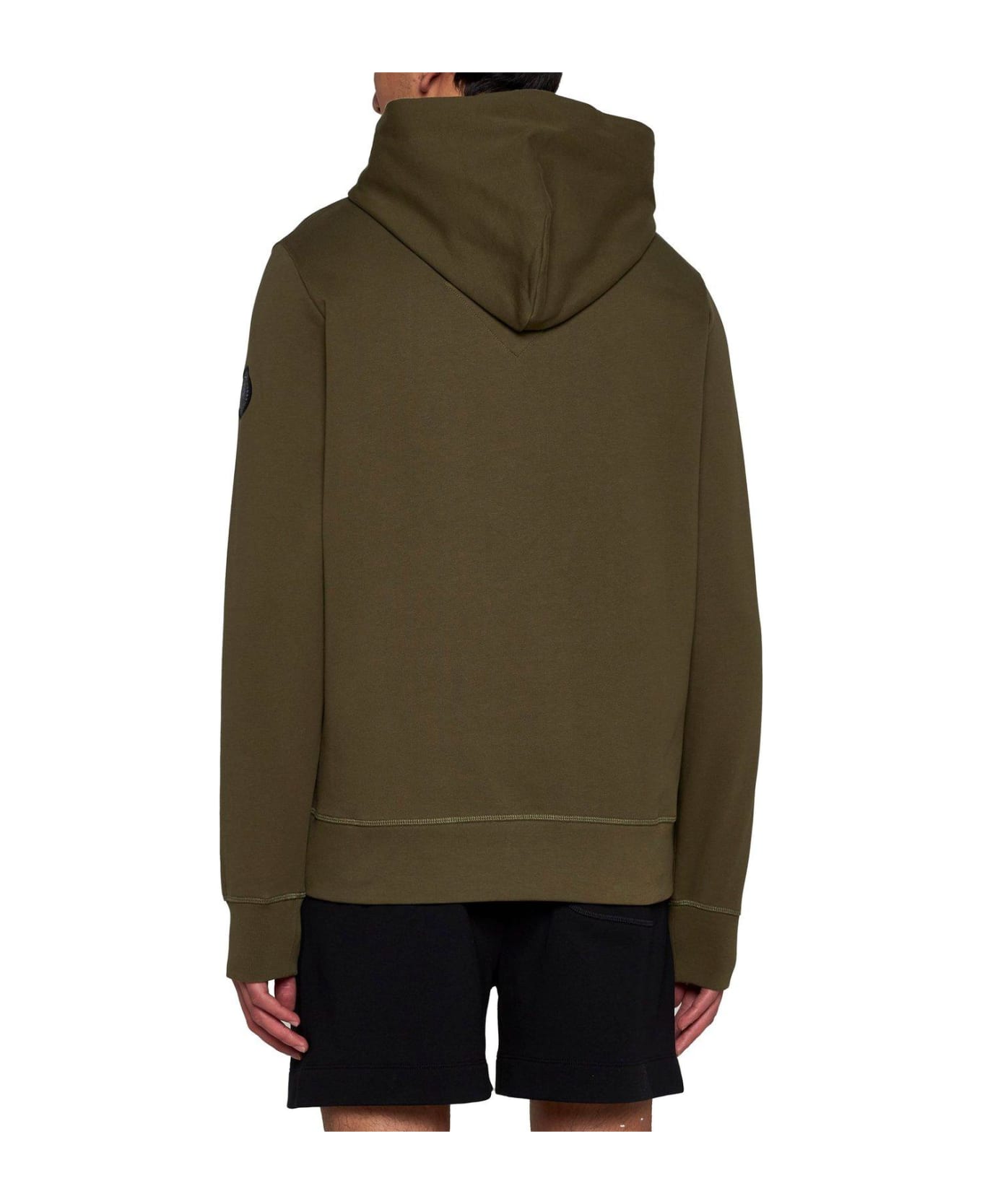 Canada Goose Logo-embroidered Drawstring Hoodie - Military Green
