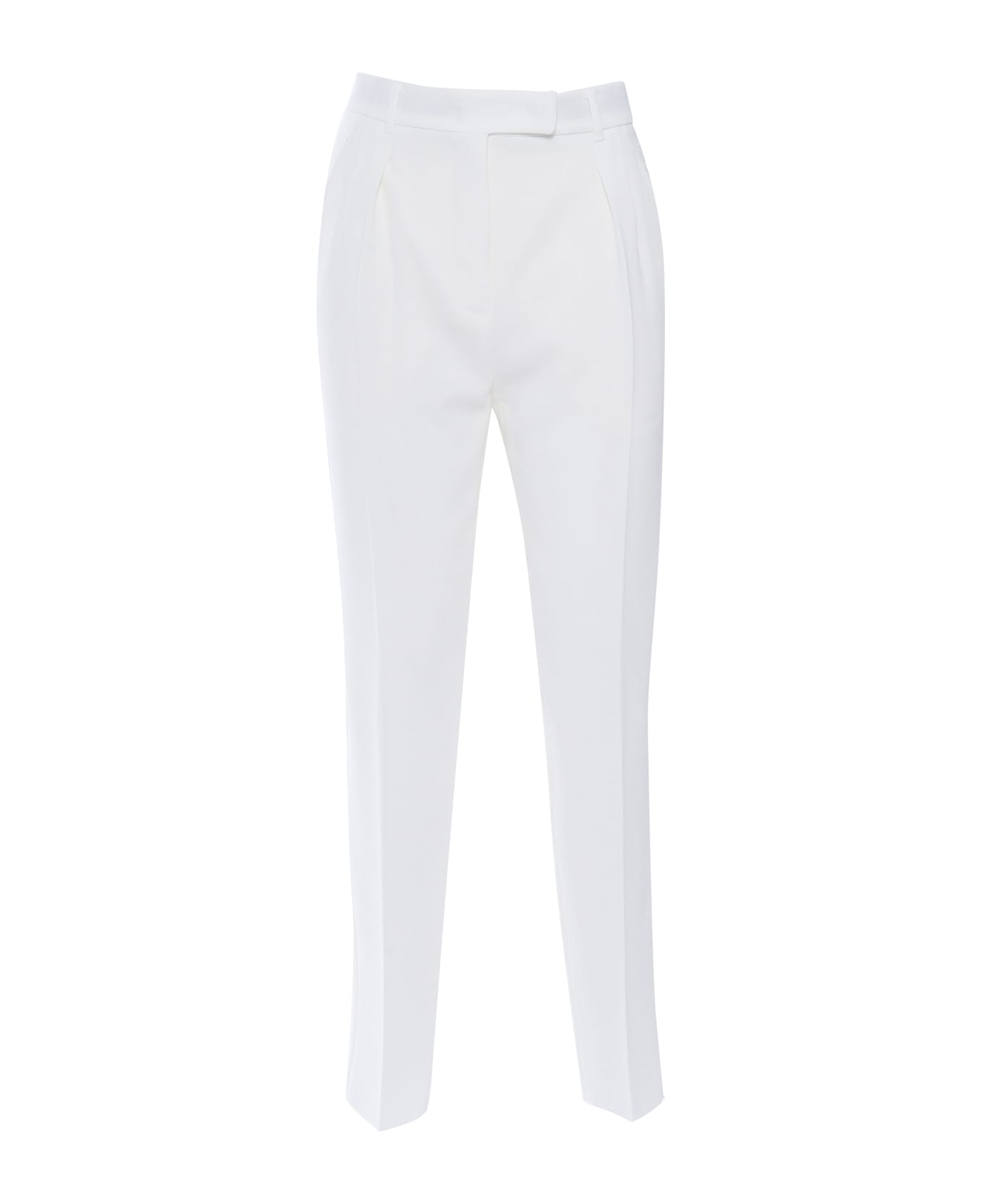 Max Mara Studio Eguale Long Trouser - WHITE