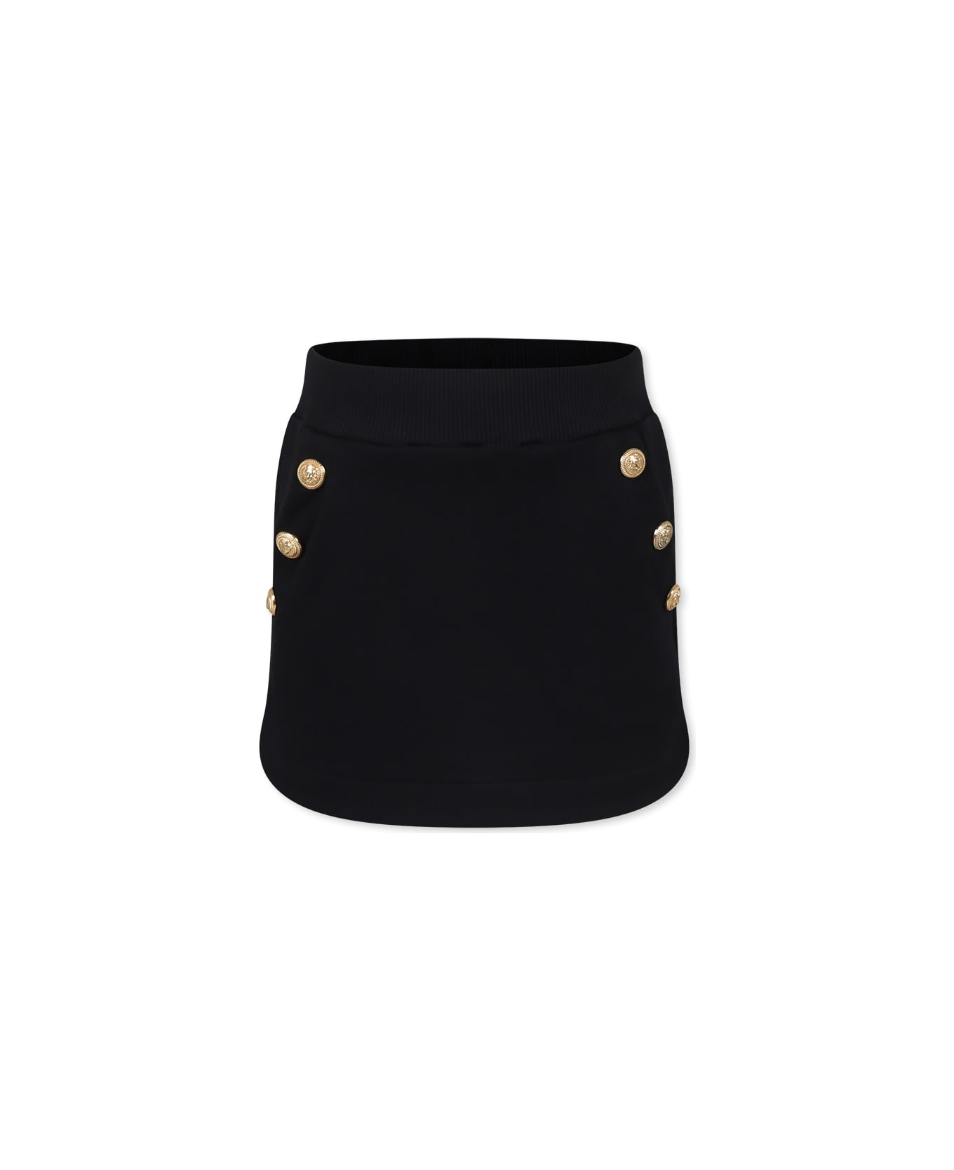 Balmain Black Skirt For Girl - Black