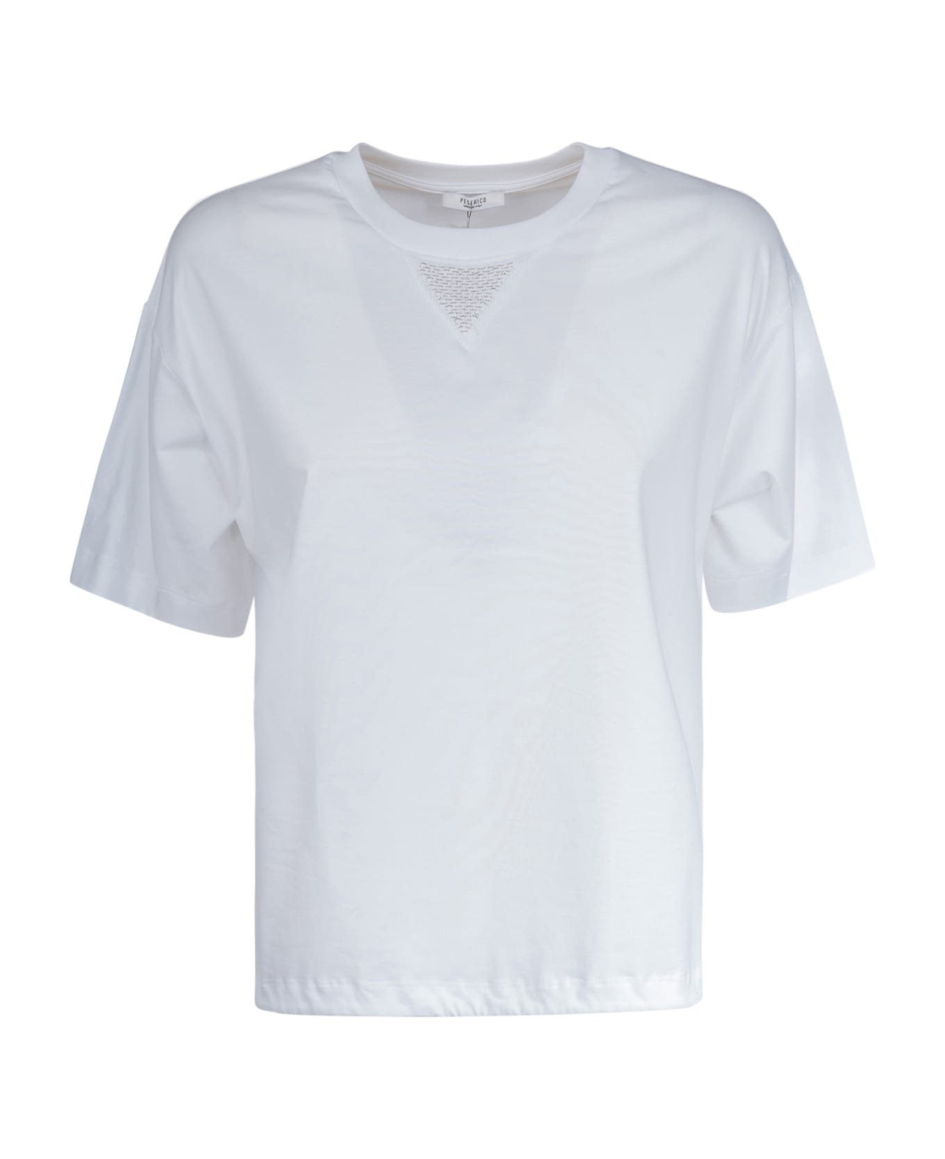 Peserico Cropped Round Neck T-shirt - A