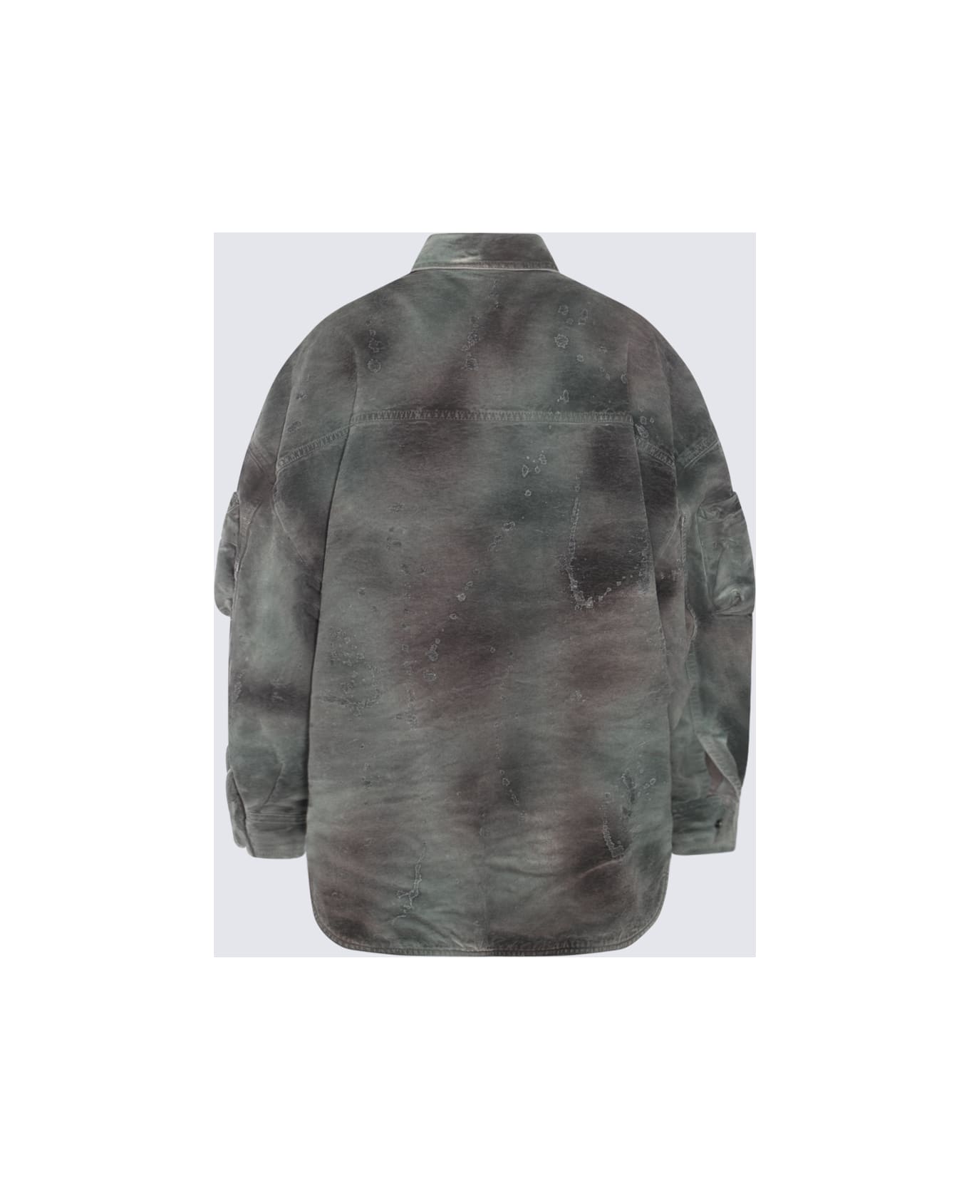 The Attico Camouflage Cotton Shirt - Brown ジャケット