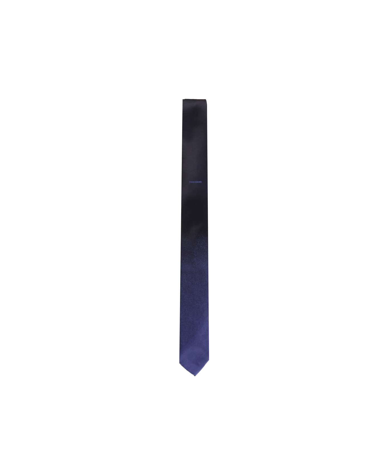 Ferragamo Tie With Shaded Effect - Black blu