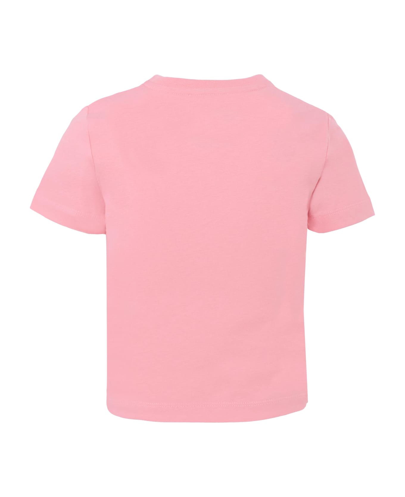 Lanvin Black T-shirt For Girl With Logo - Pink