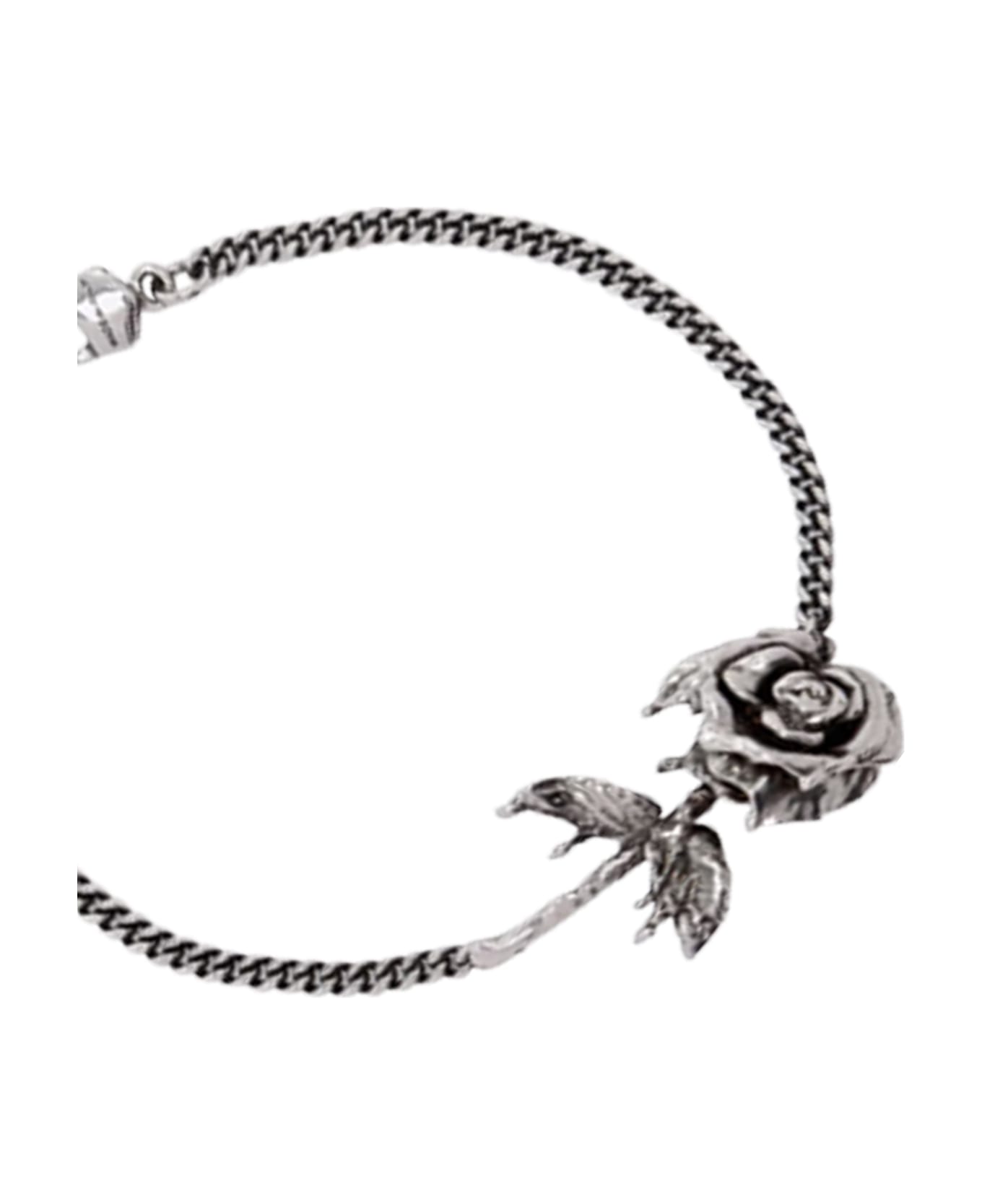 Alexander McQueen Rose Bracelet - Silver