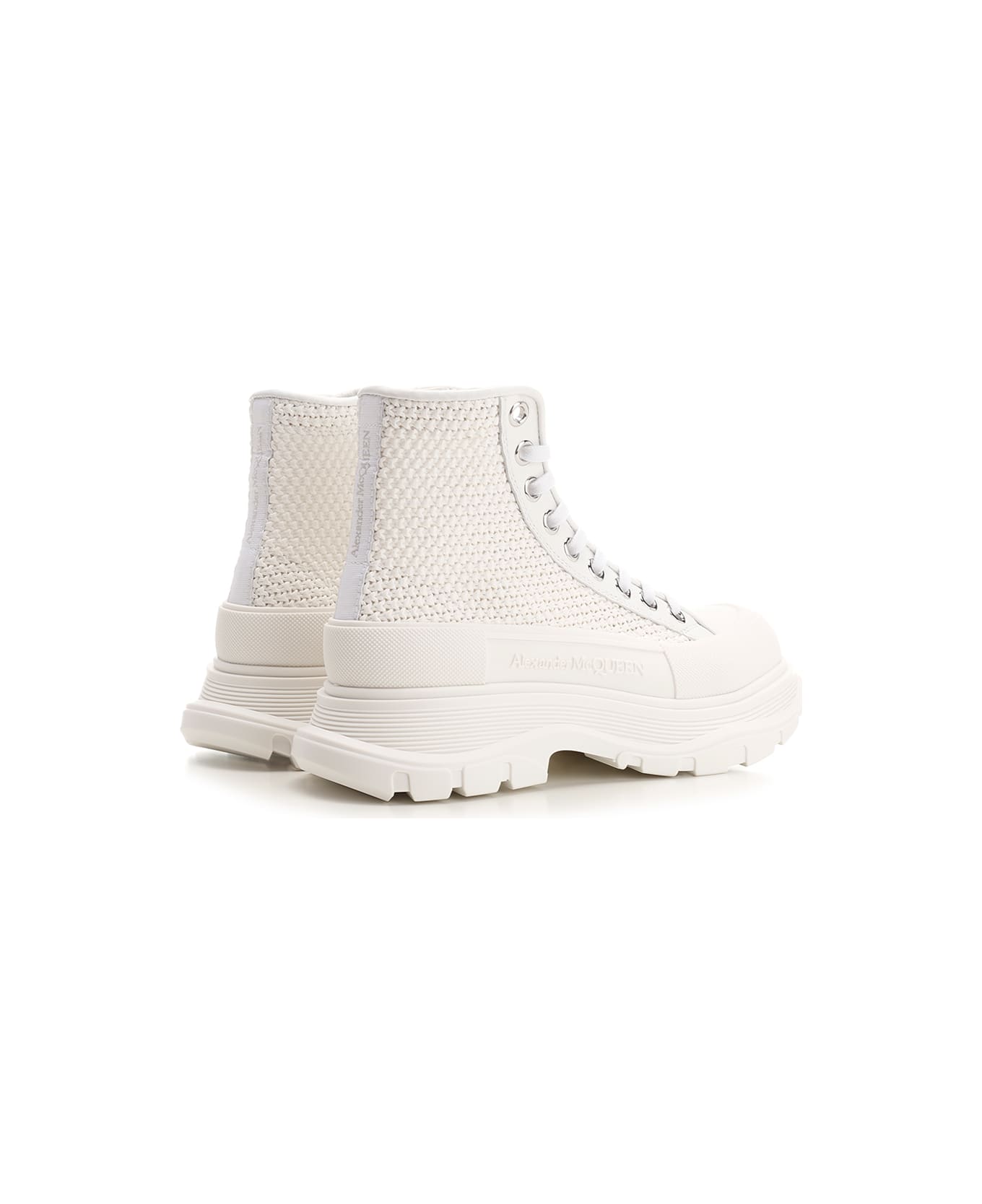 Alexander McQueen Tread Slick Ankle Boots - Bianco
