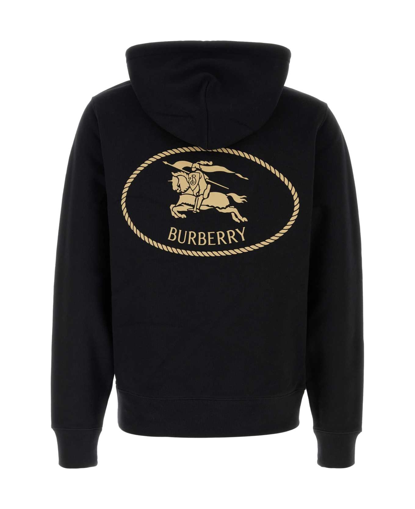 Burberry Black Cotton Sweatshirt - BLACK