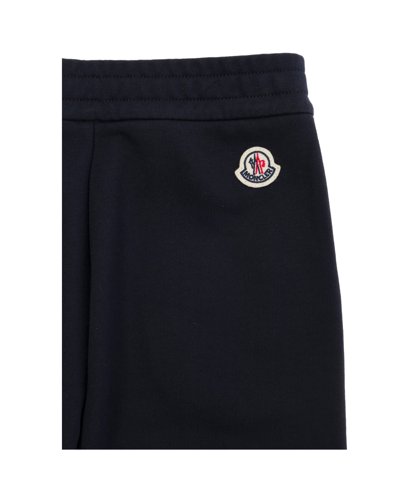 Moncler Blue Sporty Pants With Side Striped Band In Cotton Boy - Blu