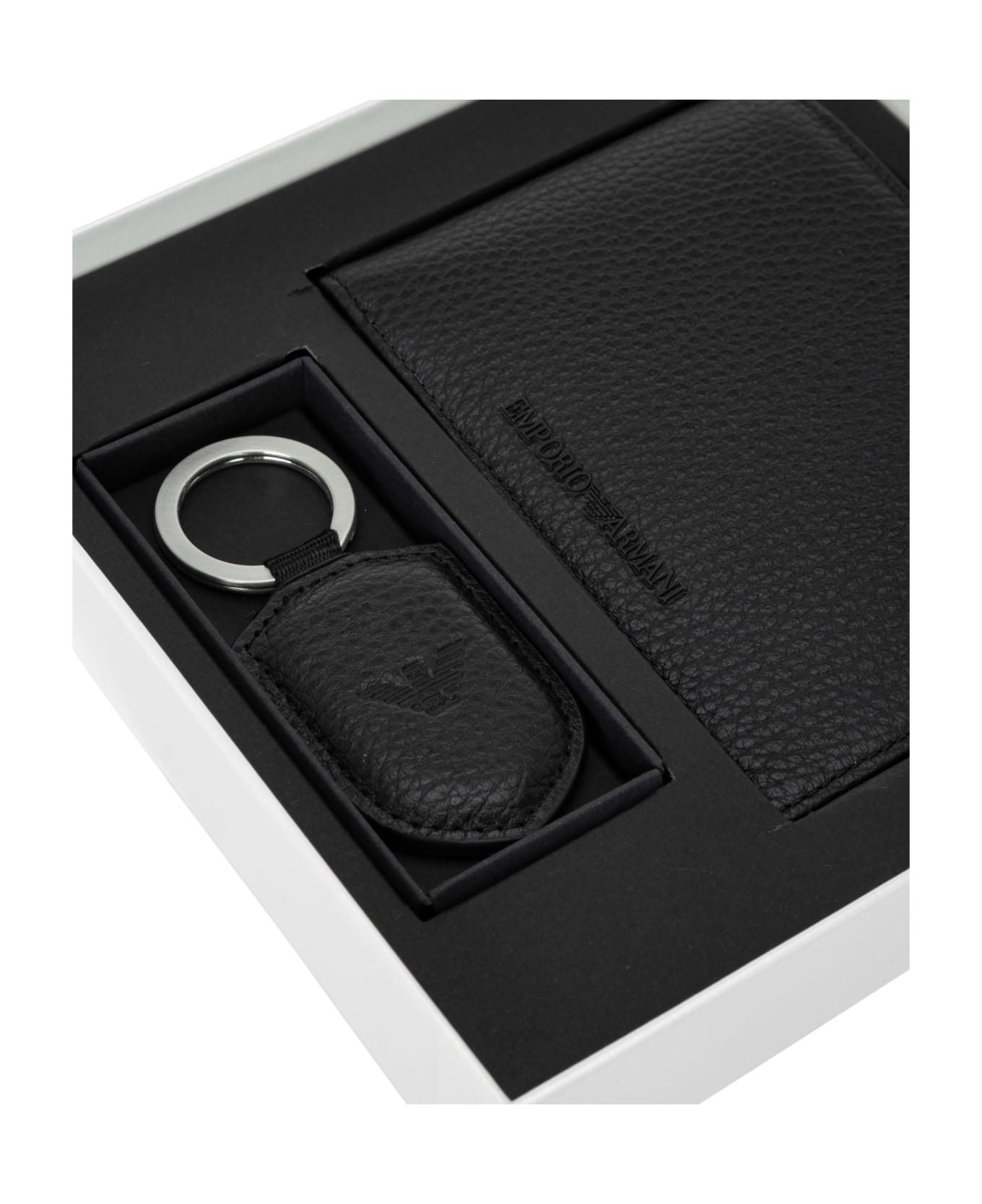 Emporio Armani Leather Wallet - Nero 財布